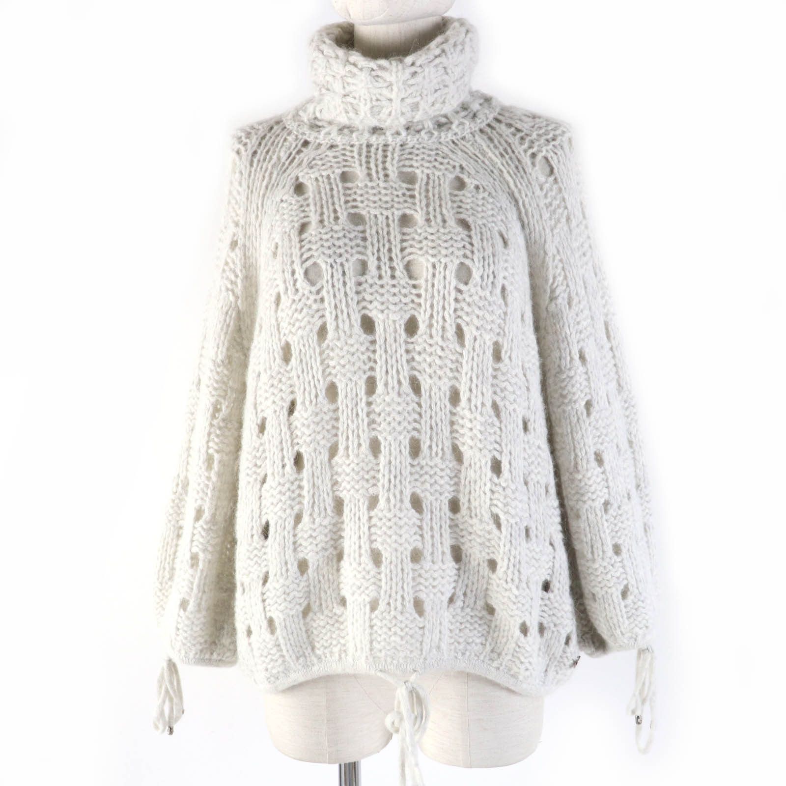 Chanel Chanel Chanel COCO Mark Turtleneck Knit Voluminous Sleeves  