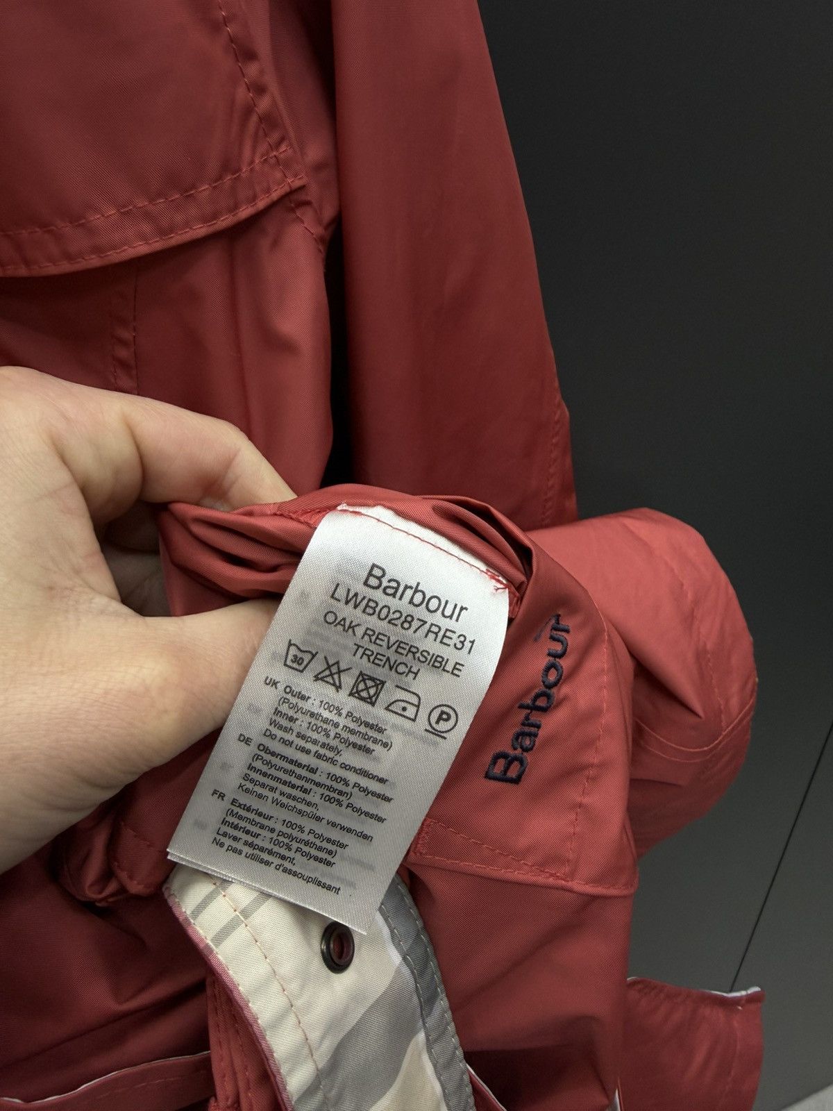 Barbour Barbour Oak Reversible Trench Coat Jacket Women’s Size L / US 10 / IT 46 - 14 Thumbnail