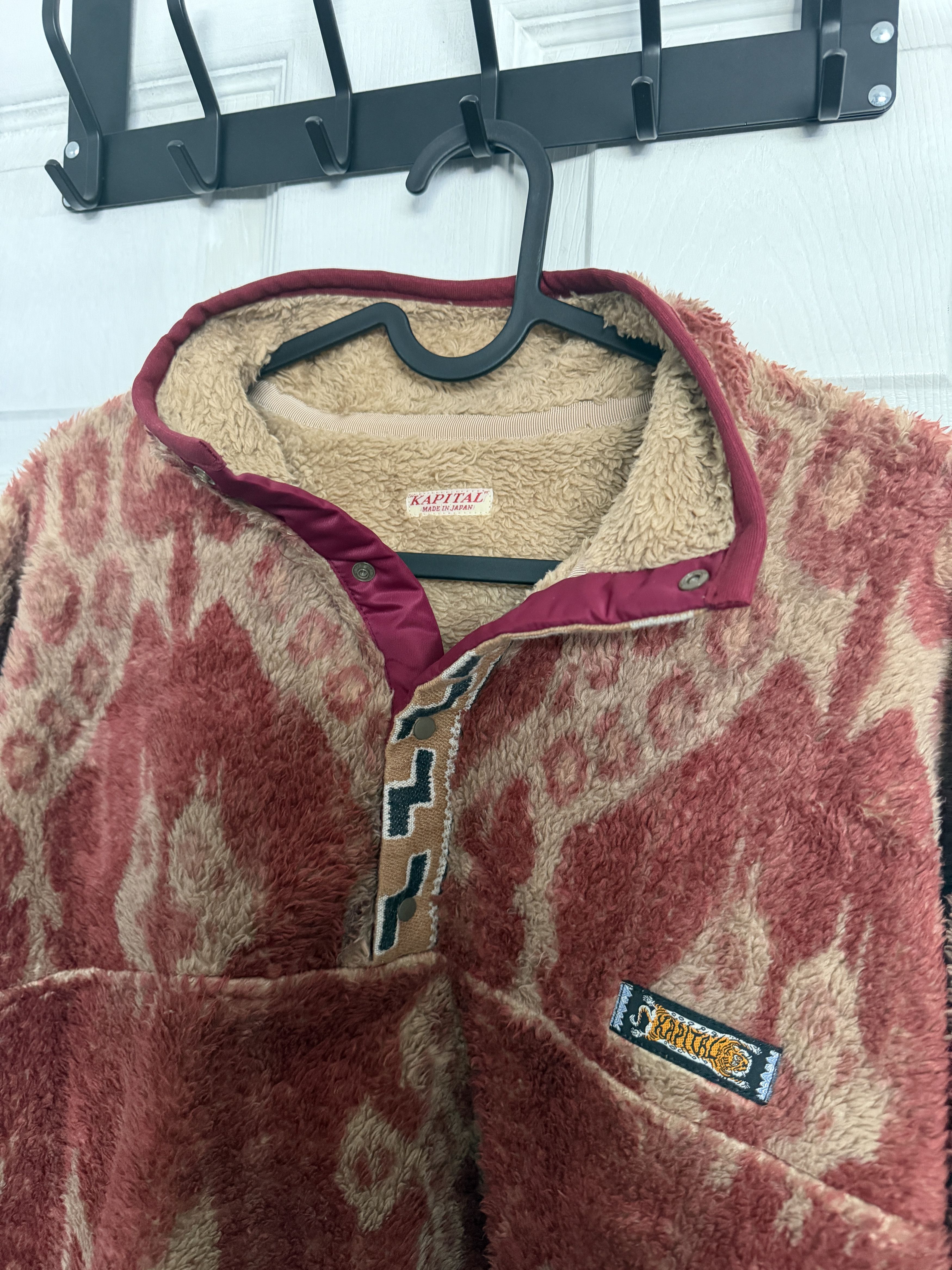 Kapital Kapital Java Kasuri Fleece Pullover Size US L / EU 52-54 / 3 - 3 Thumbnail
