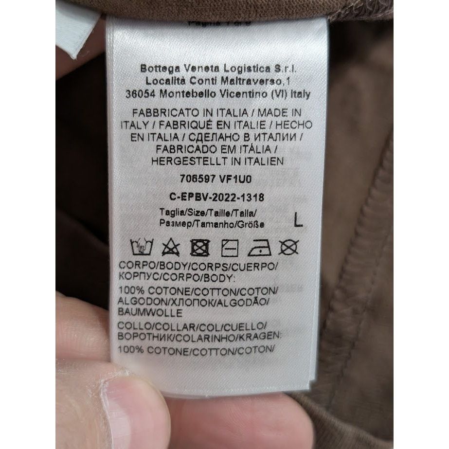 Bottega Veneta o1rshd1 Sunrise Light Cotton T-Shirt in Brown Size US L / EU 52-54 / 3 - 16 Thumbnail