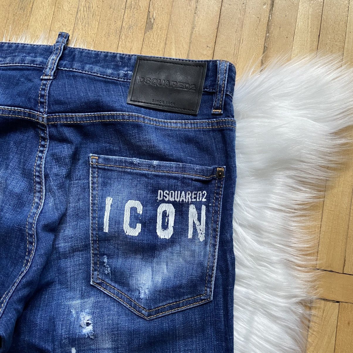 Dsquared2 📌 Crazy Dsquared2 Slim Fit Distressed Jeans Mens 32 Size US 32 / EU 48 - 6 Thumbnail