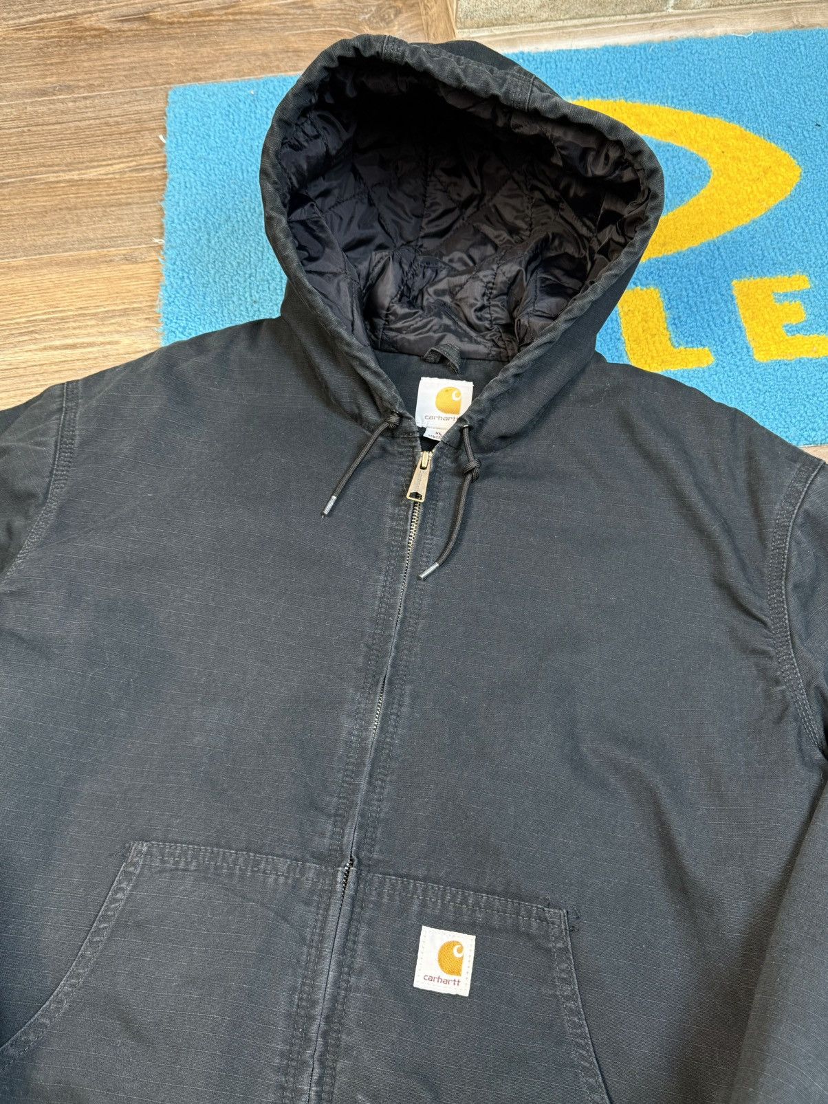 Carhartt × Vintage Vintage Carhartt Active Jacket Blue Working Jacket Size US XL / EU 56 / 4 - 4 Thumbnail
