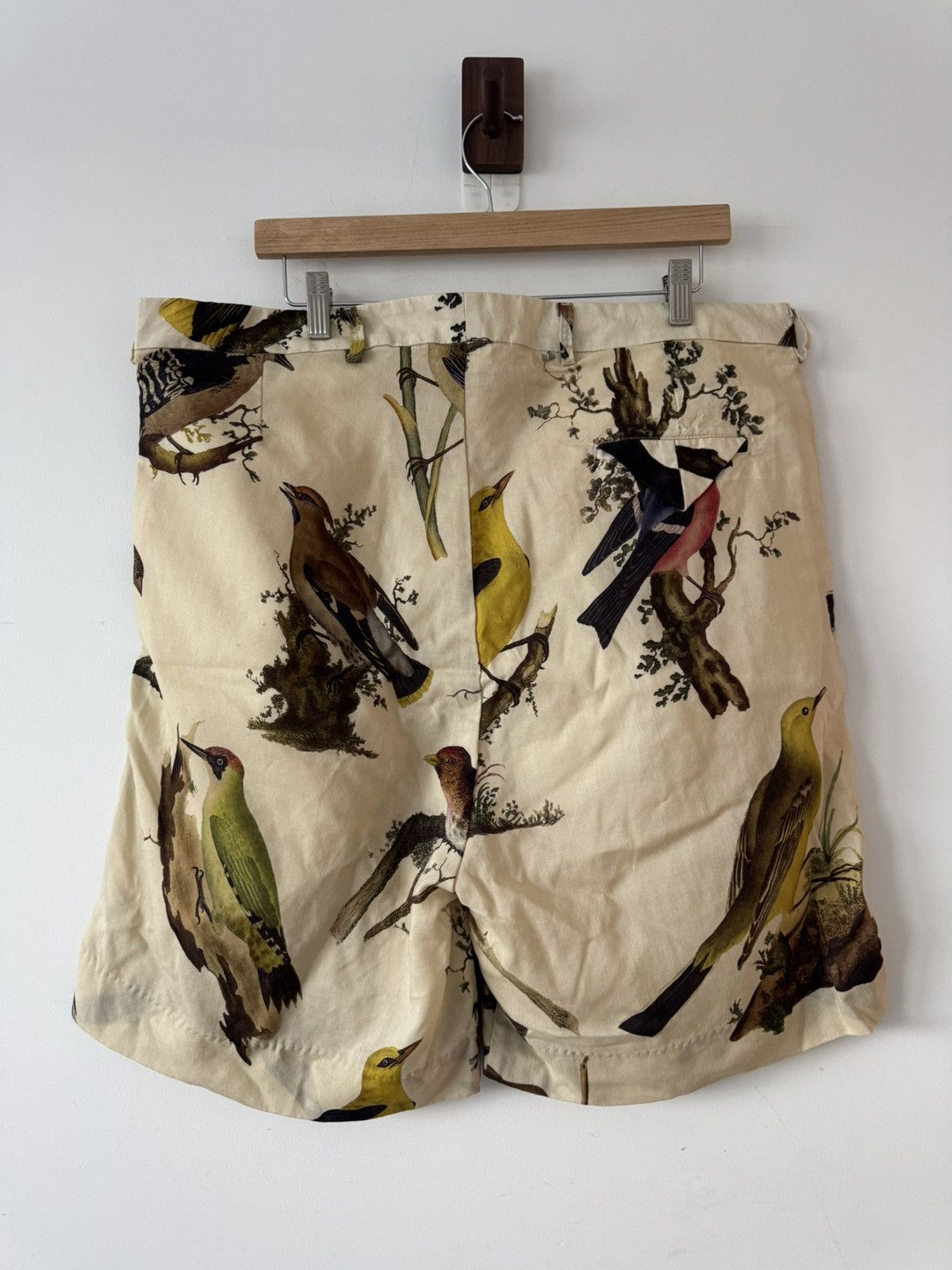 Paul Harnden Shoemakers Bird print Wool Shorts Size US 36 / EU 52 - 2 Thumbnail