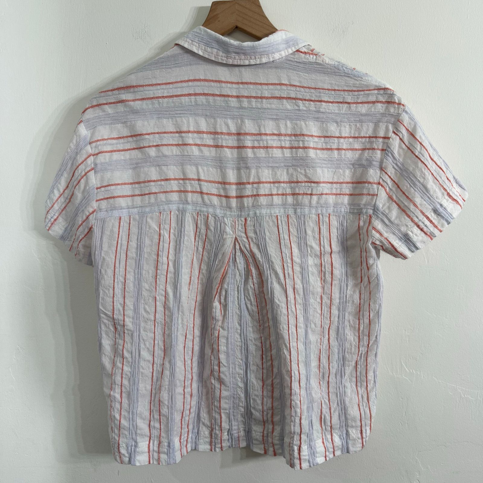 Madewell Madewell Beachside Seersucker Stripe Shirt Button Down XXS Size XXS / US 00 / IT 34 - 5 Thumbnail