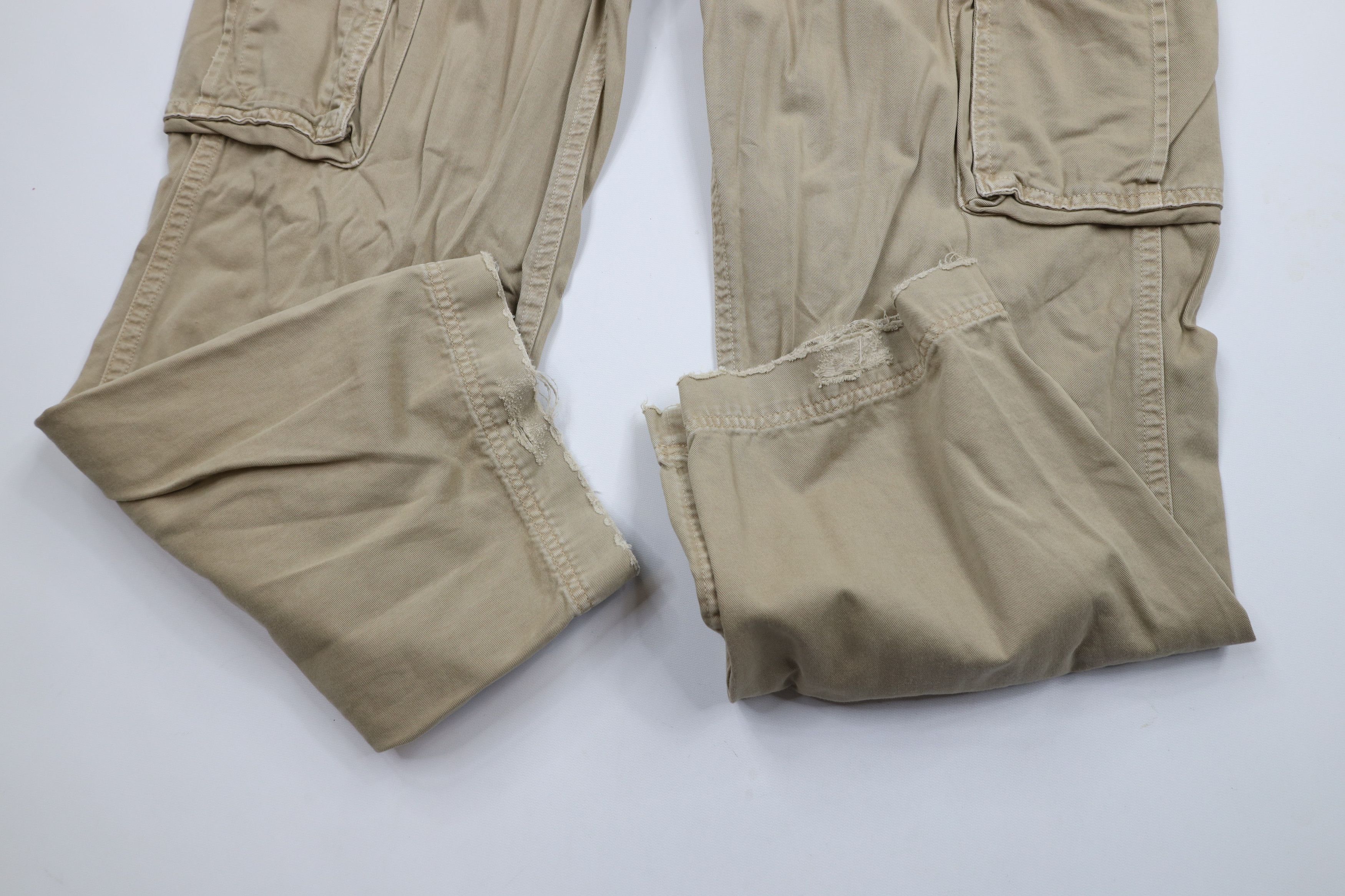 American Eagle Outfitters × Vintage Vintage American Eagle Outfitters Wide Leg Cargo Pants Beige Size US 36 / EU 52 - 5 Thumbnail