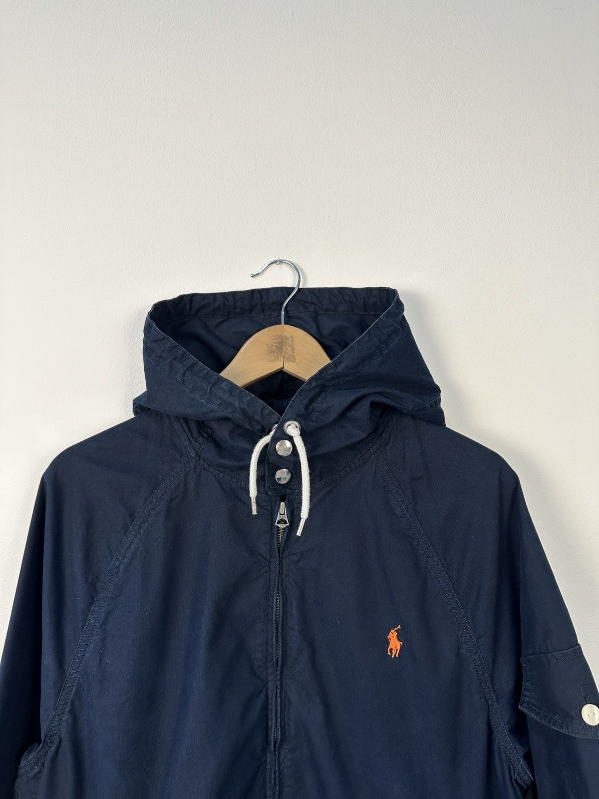 Polo Ralph Lauren Polo Ralph Lauren Hooded Windbreaker Jacket Navy Talon Zip Size US XL / EU 56 / 4 - 10 Thumbnail