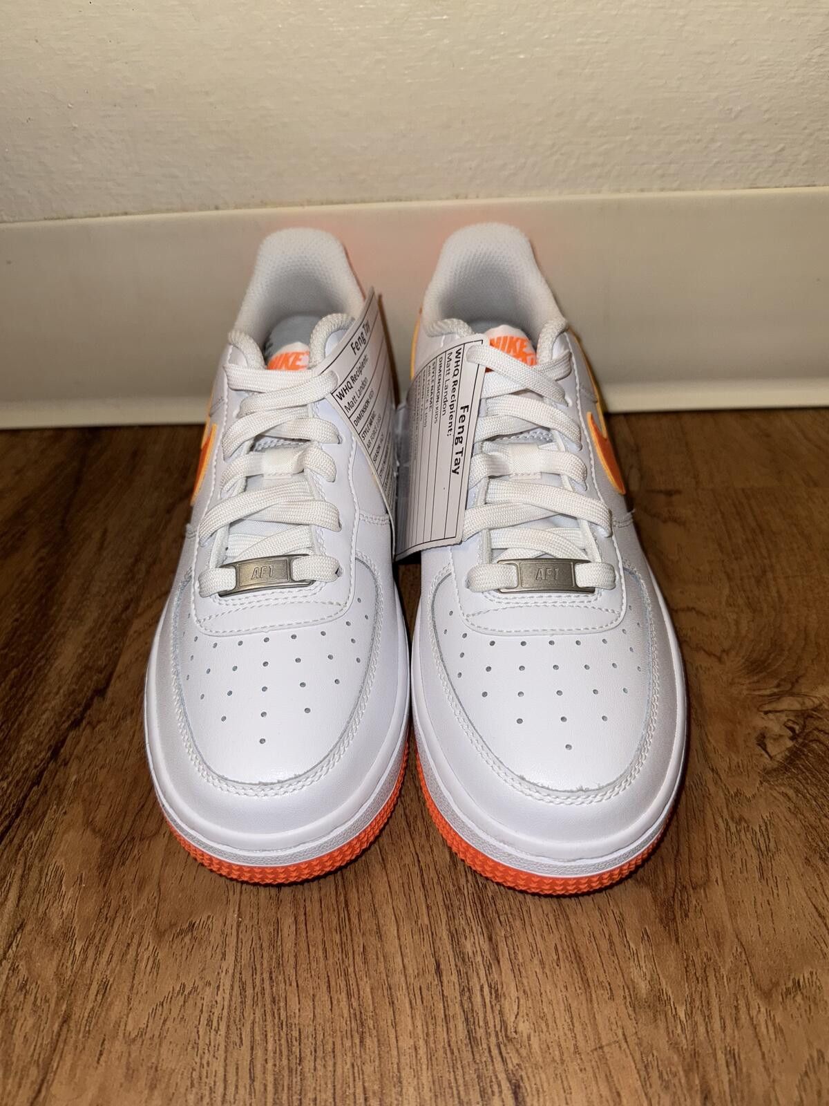 Nike Nike Air Force 1 Low White Bright Safety Orange (GS) Sample Size US 5 / EU 37 - 2 Thumbnail