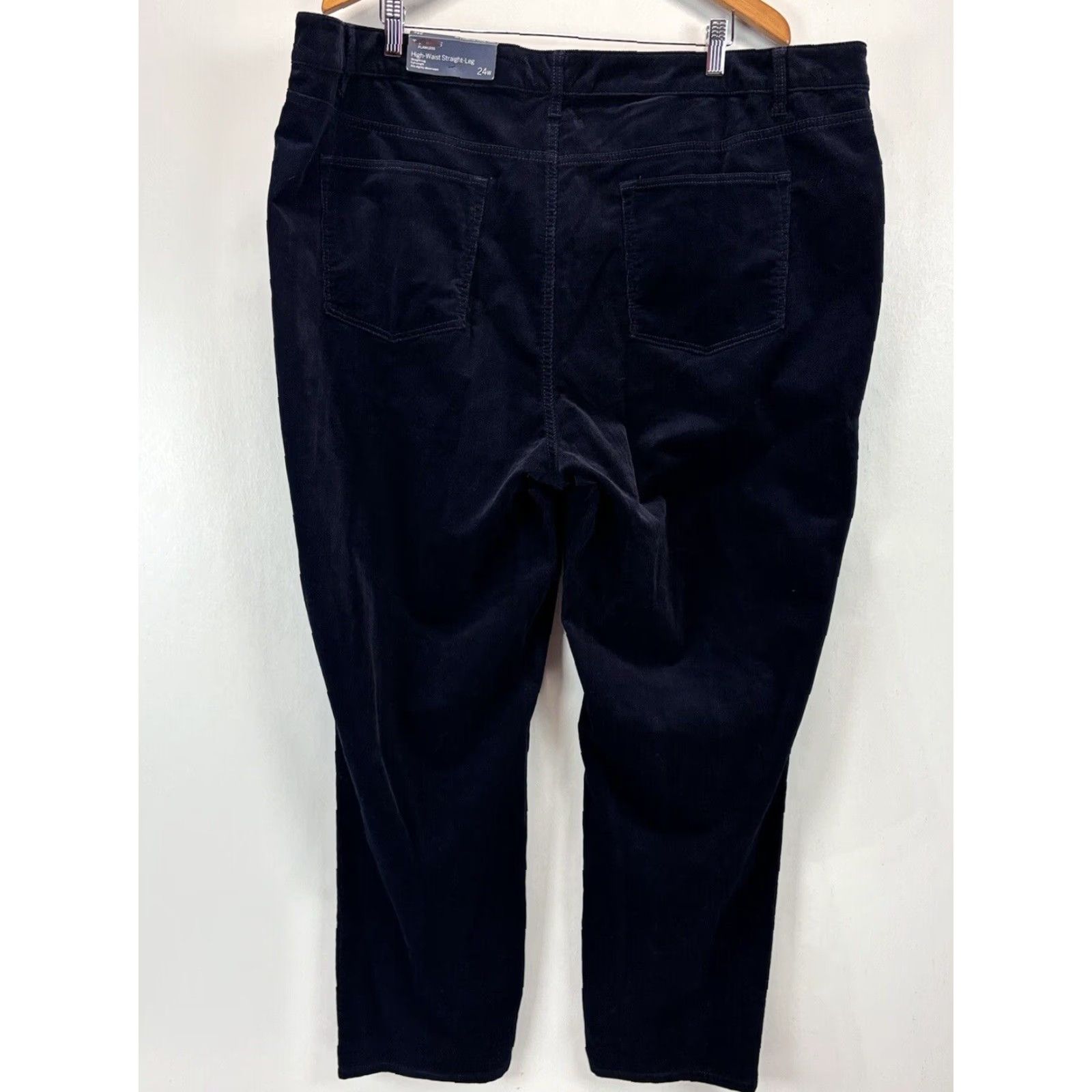 Talbots Talbots Navy Plus 24W High Waist Straight Leg Corduroy Pants Womens Sz 24W Corduroy Stretch Pockets Fall Winter Size 42" / US 20 - 3 Thumbnail