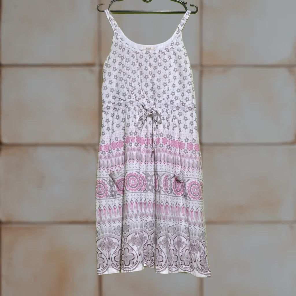 Vintage Seasalt Womens Dress Straps Sun Dress Knee Length White UK10 EU38 Regular XS? Size L / US 10 / IT 46 - 1 Thumbnail