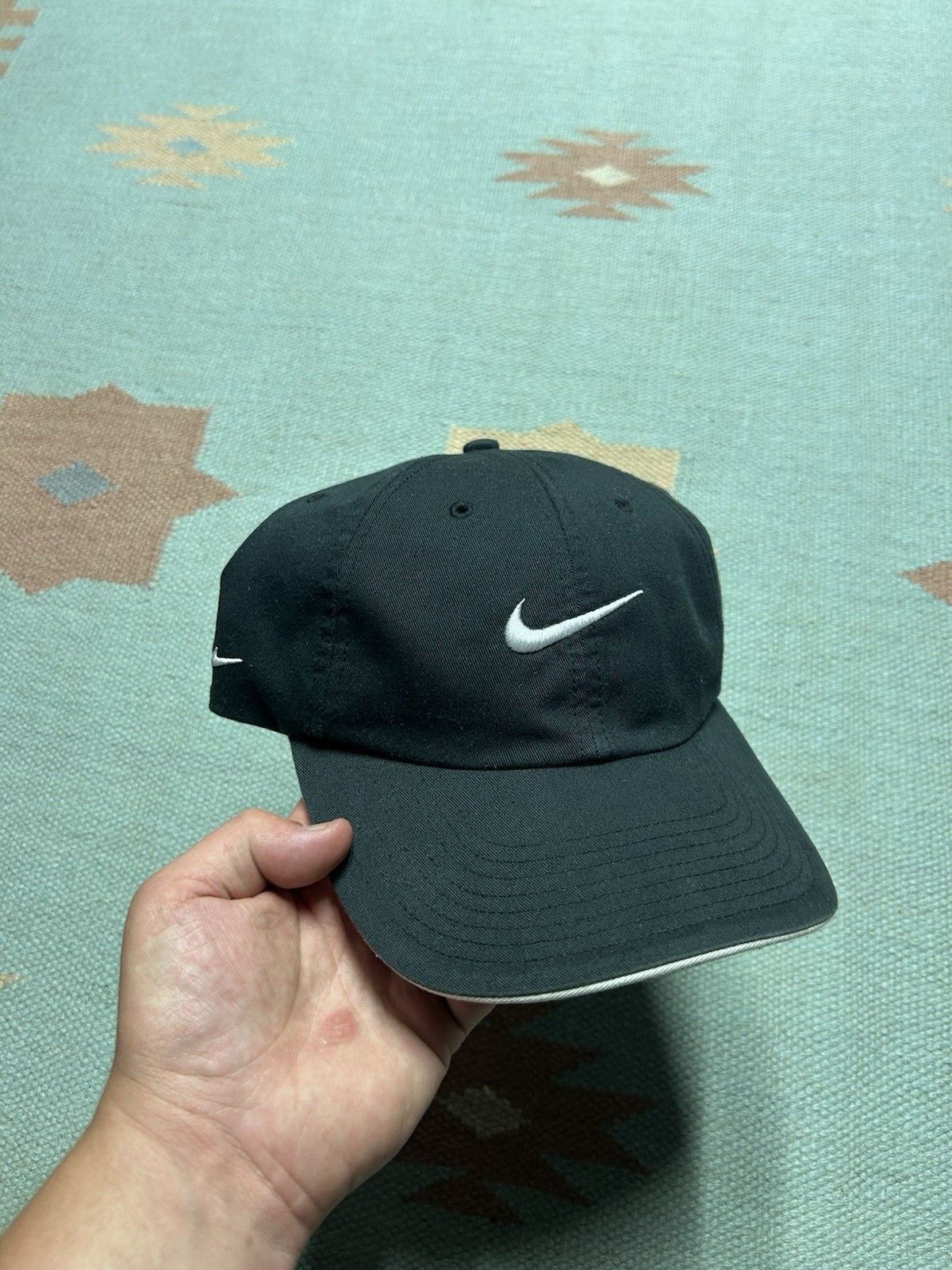 Nike Nike golf Strapback hat SQ one tiger woods black swoosh logo Size ONE SIZE - 1 Thumbnail