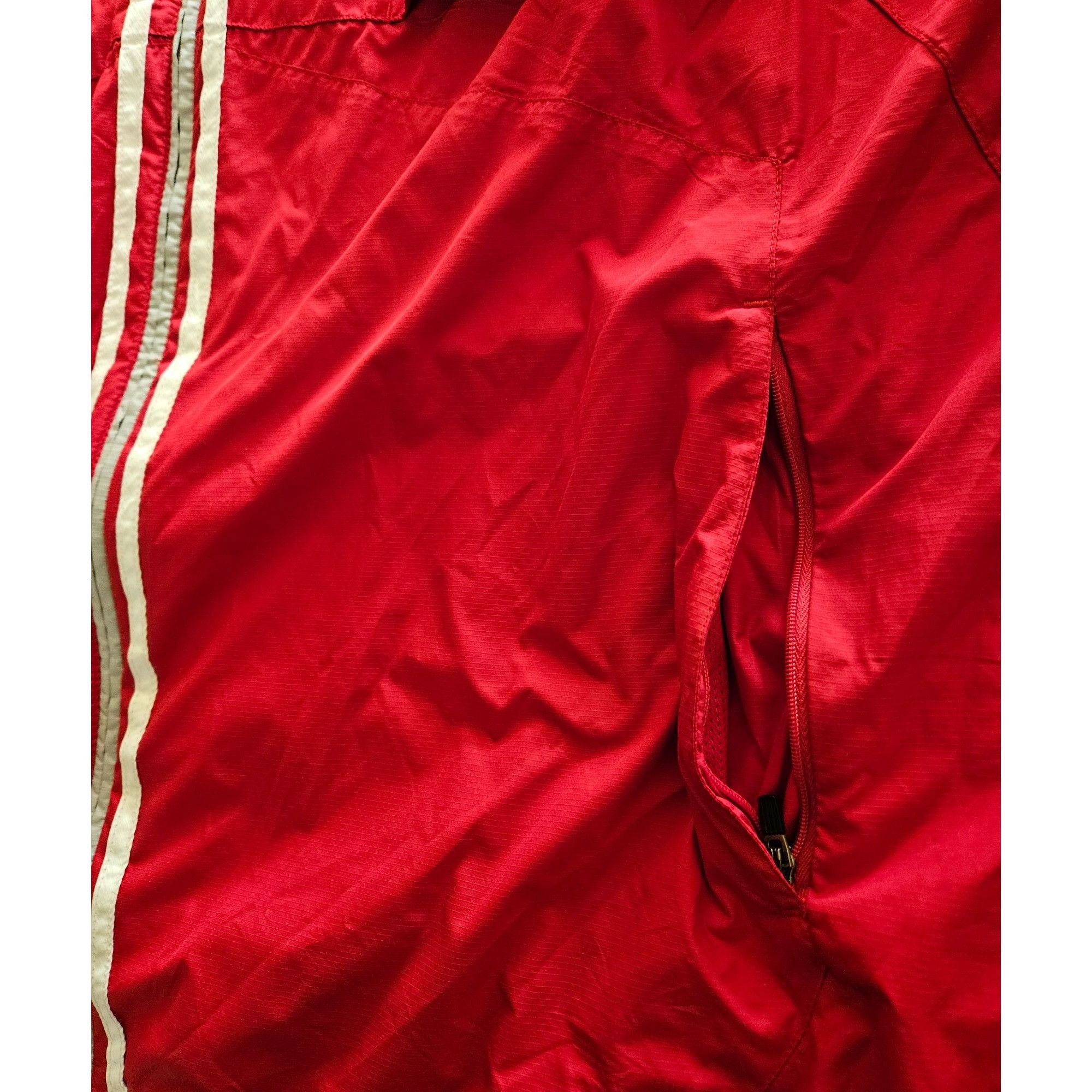 Adidas Adidas Climalite 3 Stripe Red White Full Zip Track Jacket Me Size US XL / EU 56 / 4 - 3 Thumbnail