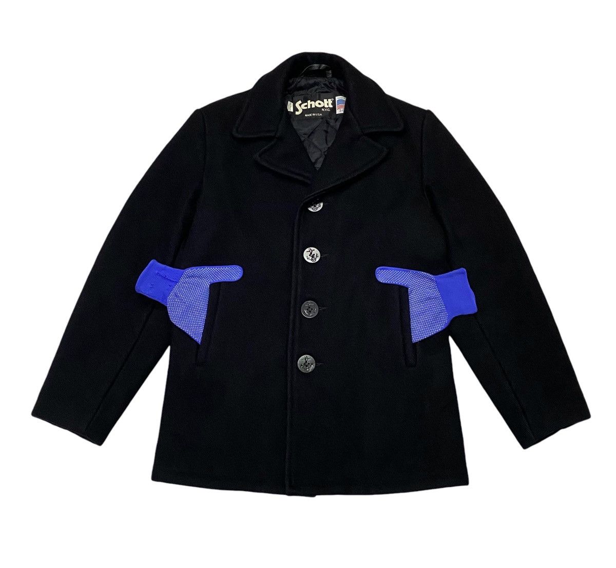 Schott × Vintage Vintage Schott USN WW2 Wool Peacoat Jacket m Size US M / EU 48-50 / 2 - 7 Thumbnail