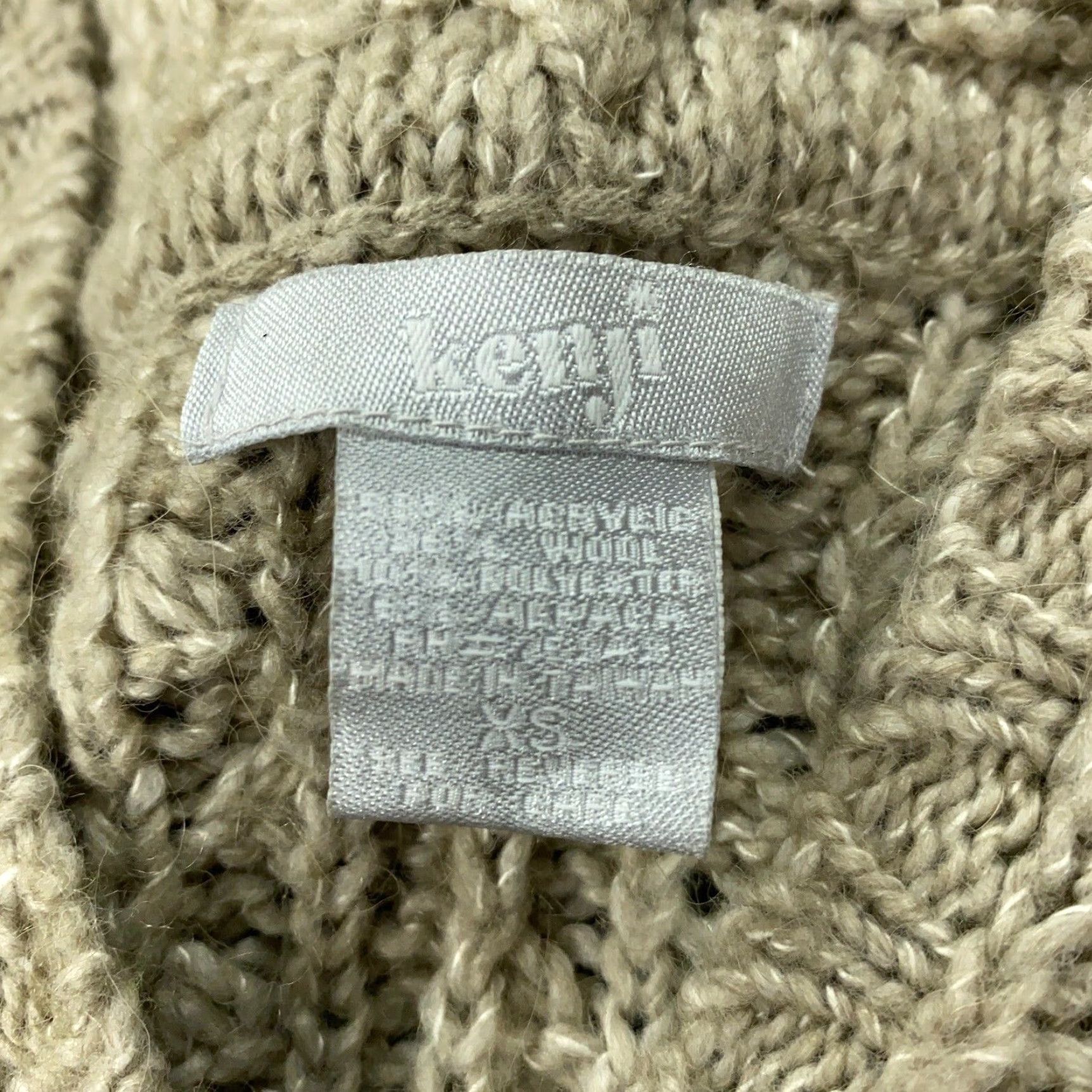 Vintage Kenji Hoodie Sweater Womens Medium Beige Wool Alpaca Blend Size M / US 6-8 / IT 42-44 - 5 Thumbnail