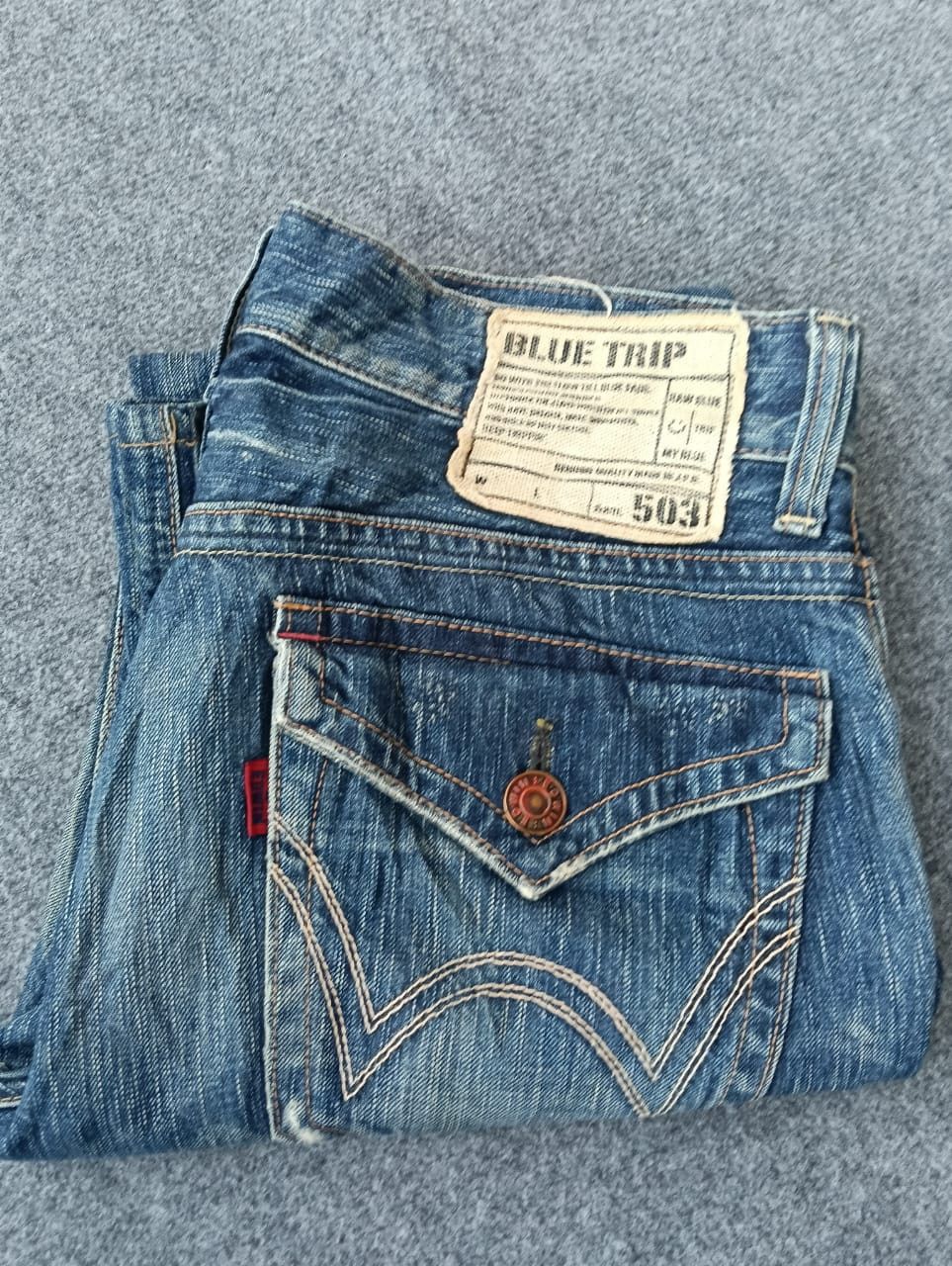 Edwin Edwin Blue Trip 503 Flare Denim Jeans Y2K Style Size US 33 - 8 Thumbnail