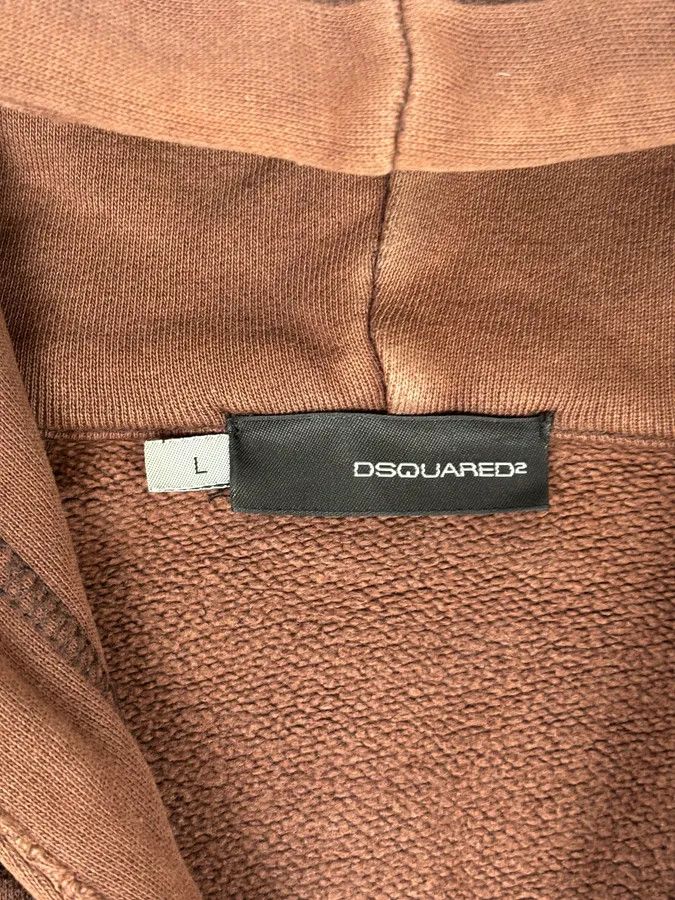 Dsquared2 2000s Dsquared2 Brown Cotton Graffiti Logo Zip Hoodie Size US L / EU 52-54 / 3 - 12 Thumbnail
