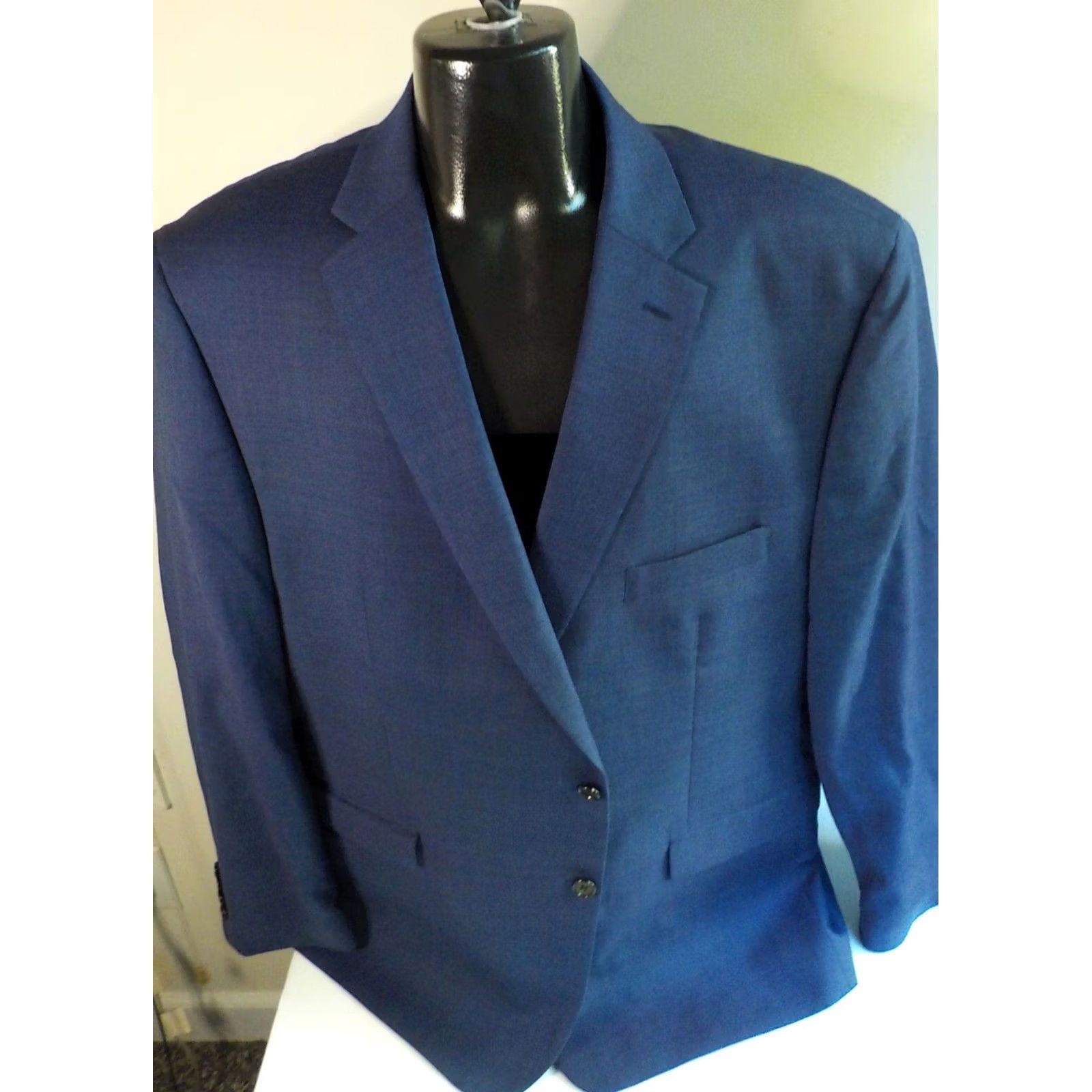 Ralph Lauren VINTAGE LAUREN RALPH LAUREN Blazer Wool Plaid Dual Vents 50R Men Blue Size 50R - 2 Thumbnail