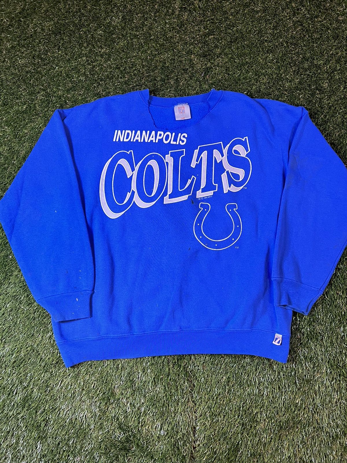 Logo Athletic Vintage 90’s Logo 7 Indianapolis Colts NFL Football Crewneck Size US XL / EU 56 / 4 - 1 Thumbnail