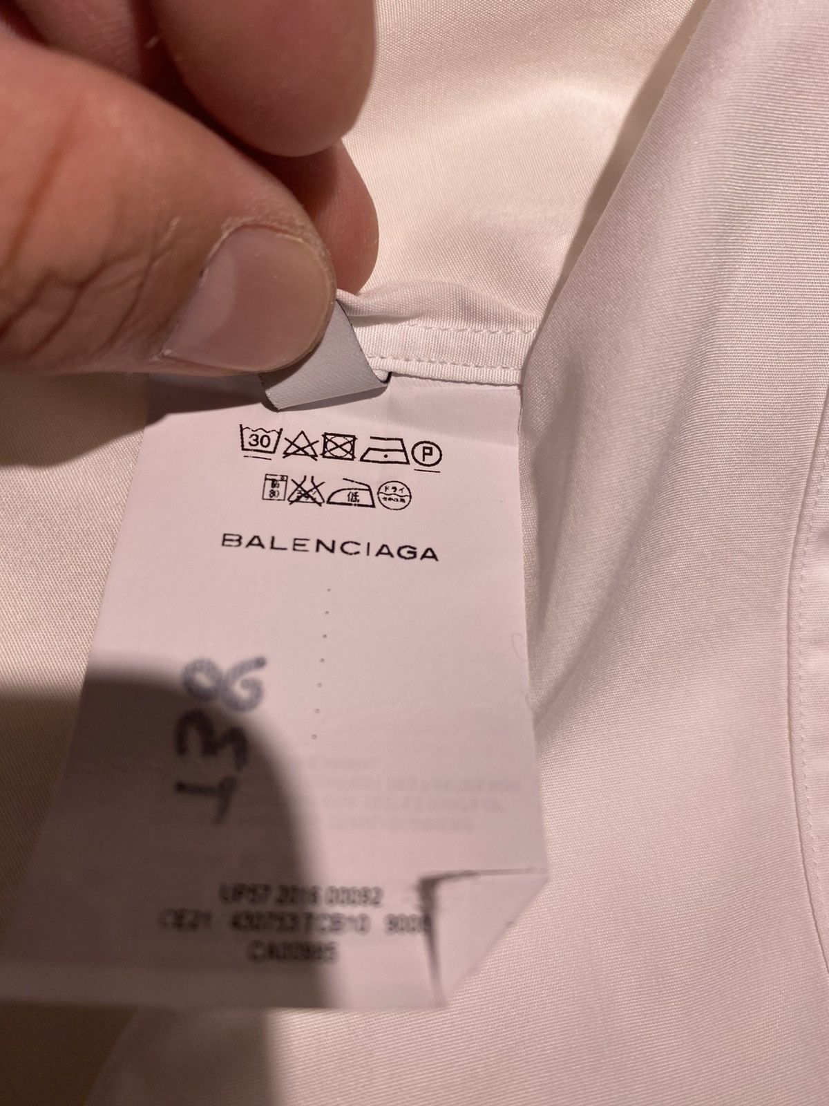 Balenciaga BALENCIAGA SS16 Colarless Button Up Shirt Size L Size US L / EU 52-54 / 3 - 6 Thumbnail