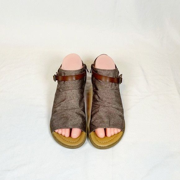 Other Blowfish Malibu Balla Brown Canvas Leather Gladiator Sandals Size US 7 / IT 37 - 3 Thumbnail
