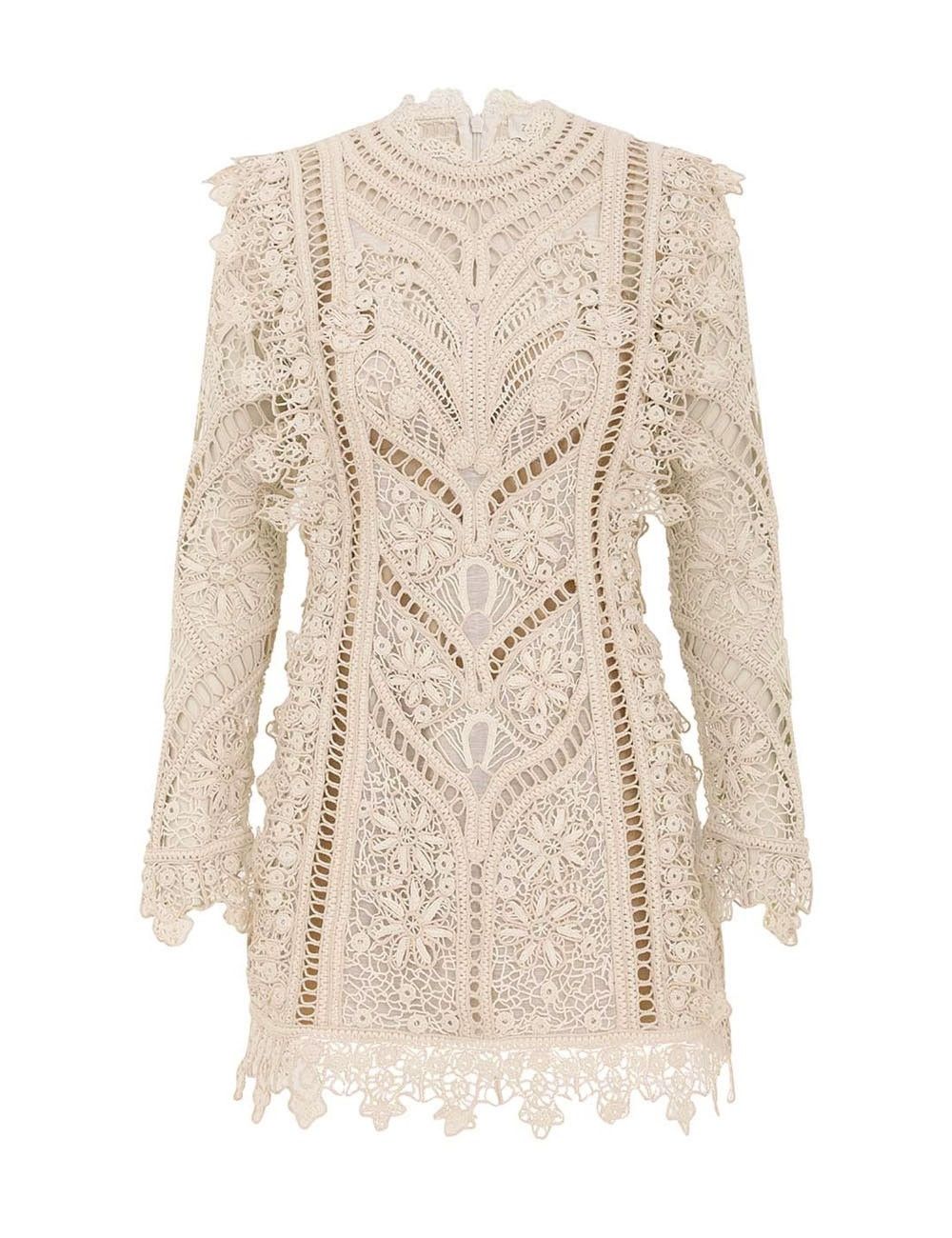 oc11z0226 Illuminate Cornelli Mini Dress In Cream