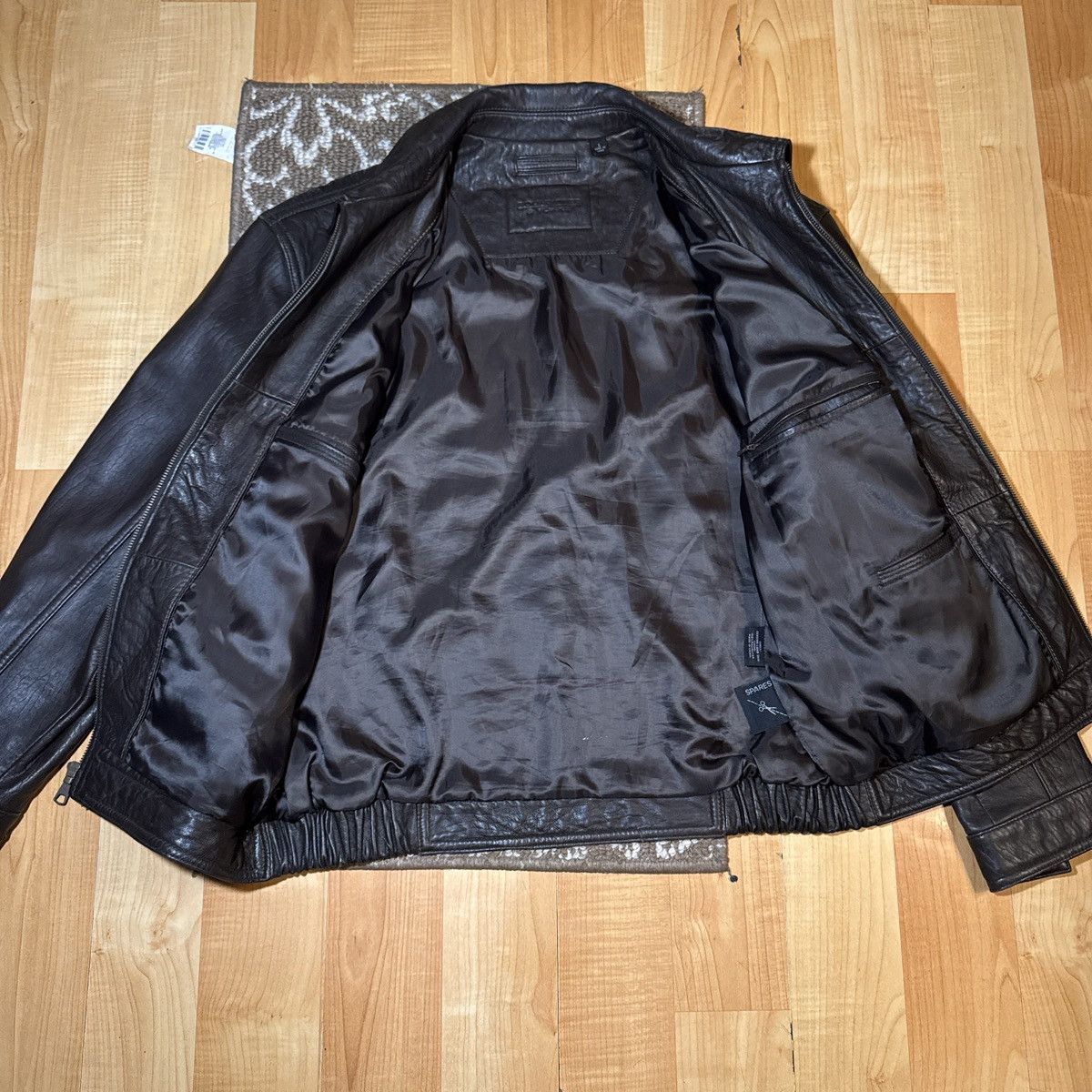 Roundtree & Yorke Roundtree Yorke Mens Brown Leather Jacket Size US L / EU 52-54 / 3 - 6 Thumbnail