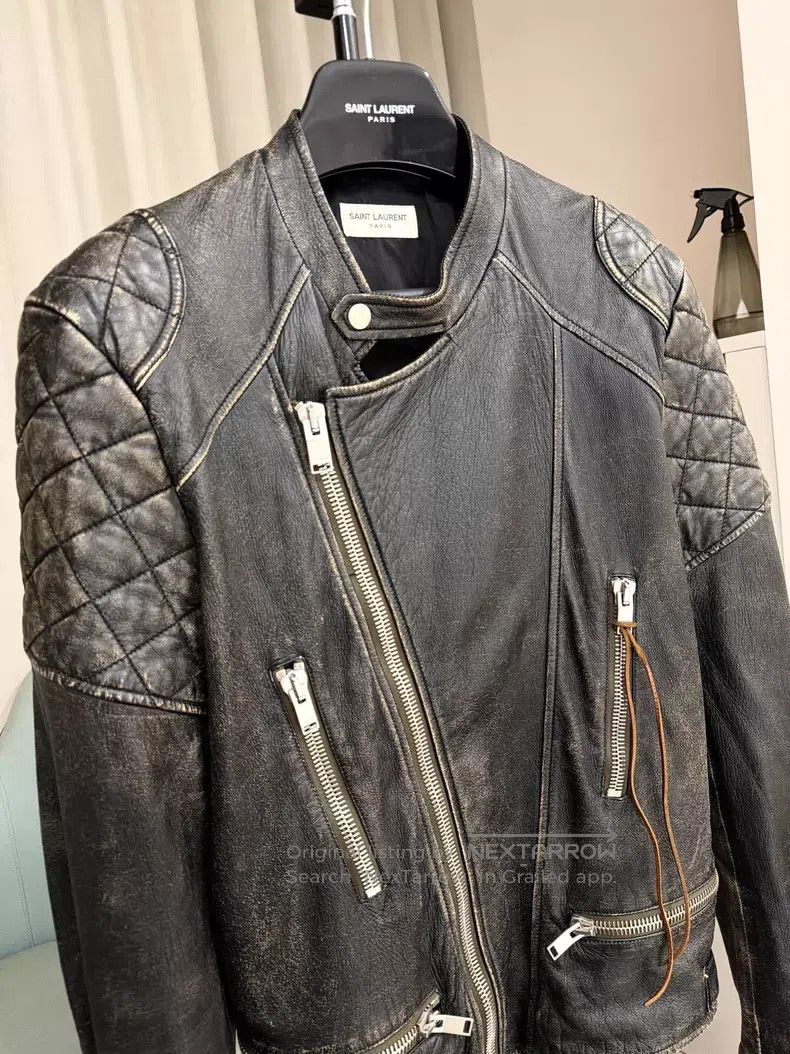 Saint Laurent Paris Saint Laurent Paris Sheepskin Beetle Leather Jacket Size US M / EU 48-50 / 2 - 4 Thumbnail