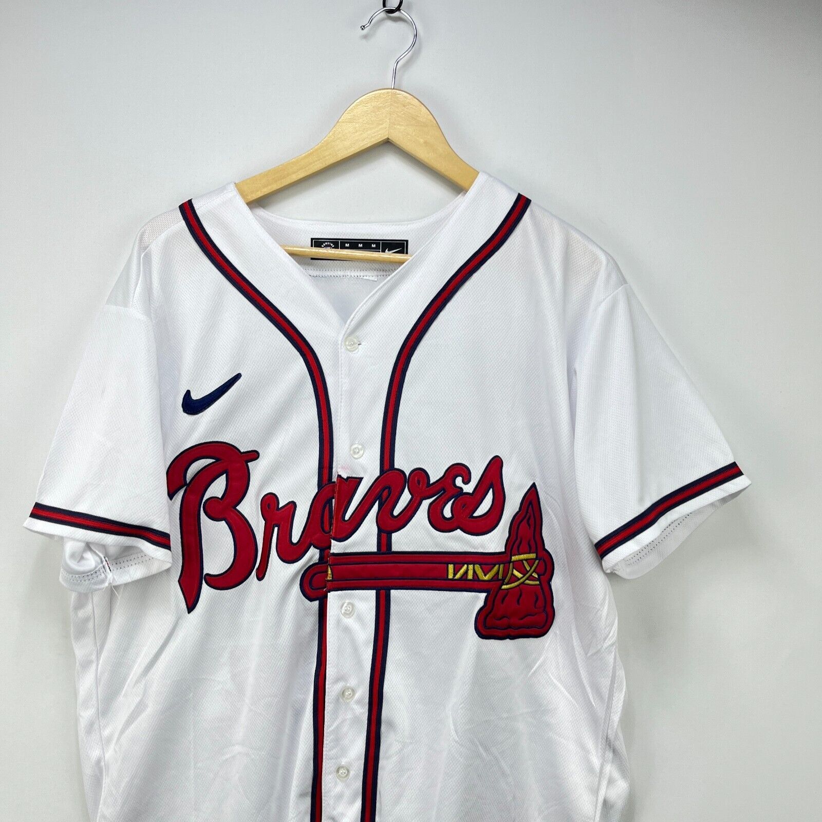Nike × Vintage Nike Atlanta Braves Acuña Jr Baseball MLB Stitched Medium Size US M / EU 48-50 / 2 - 2 Thumbnail