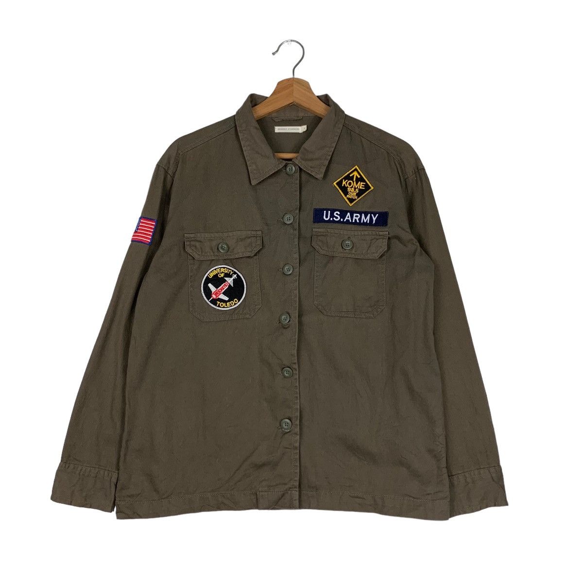 Vintage Patches US Army & University of Toledo Logo Shirt #0290-C13 Size US S / EU 44-46 / 1 - 1 Thumbnail