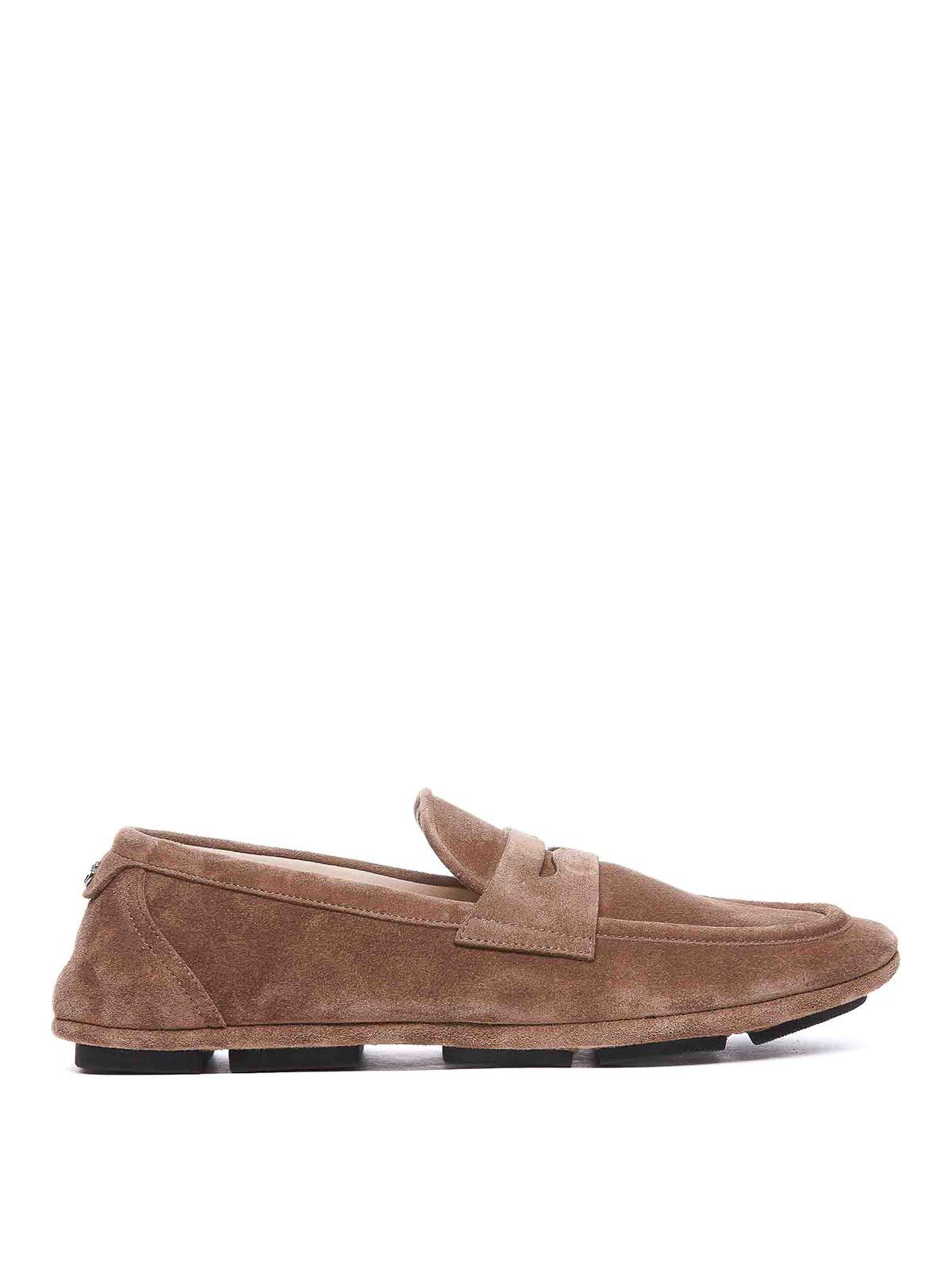 Dolce & Gabbana o1s22i1n0924 Calf Suede Driver Shoes in Brown Size US 8 / EU 41 - 1 Thumbnail