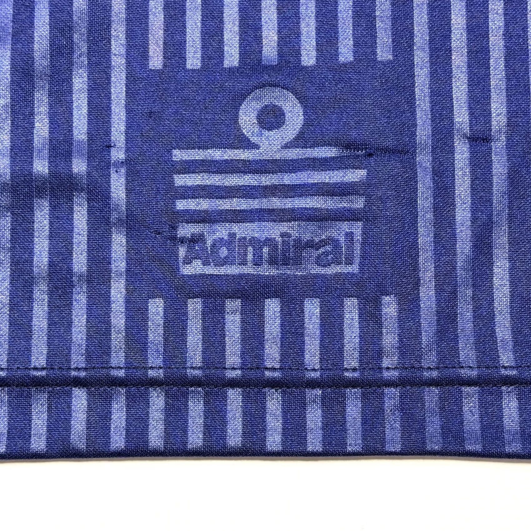 Vintage Admiral Mens Small Blue Striped Raglan V-Neck Lightweight Soccer Jersey Shirt Size US S / EU 44-46 / 1 - 4 Thumbnail