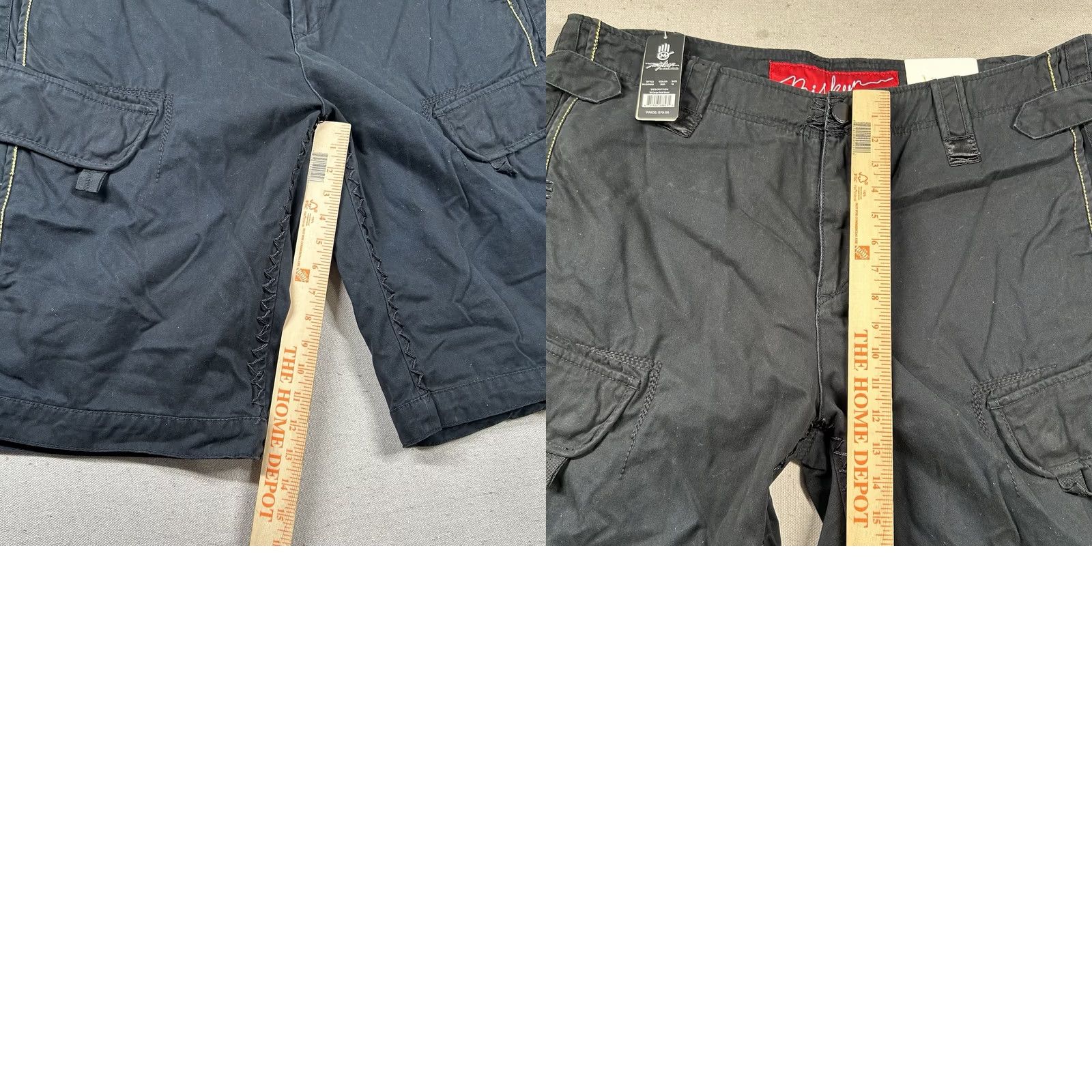 Vintage VINTAGE Miskeen Shorts Mens 40 Cargo Hip Hop Skater Black Gold Embroidery Relaxed Baggy Size US 40 / EU 56 - 8 Thumbnail