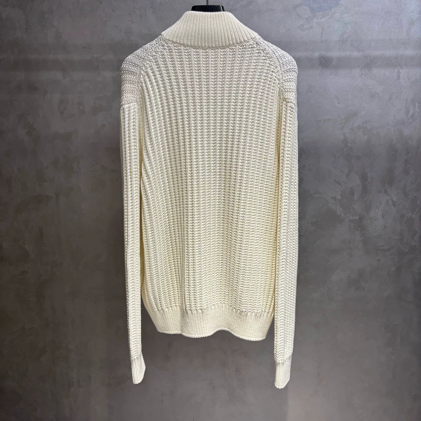 Loro Piana Loro Piana Ribbed Pilot Collar Cashmere Sweater Size US XXS / EU 40 - 5 Thumbnail