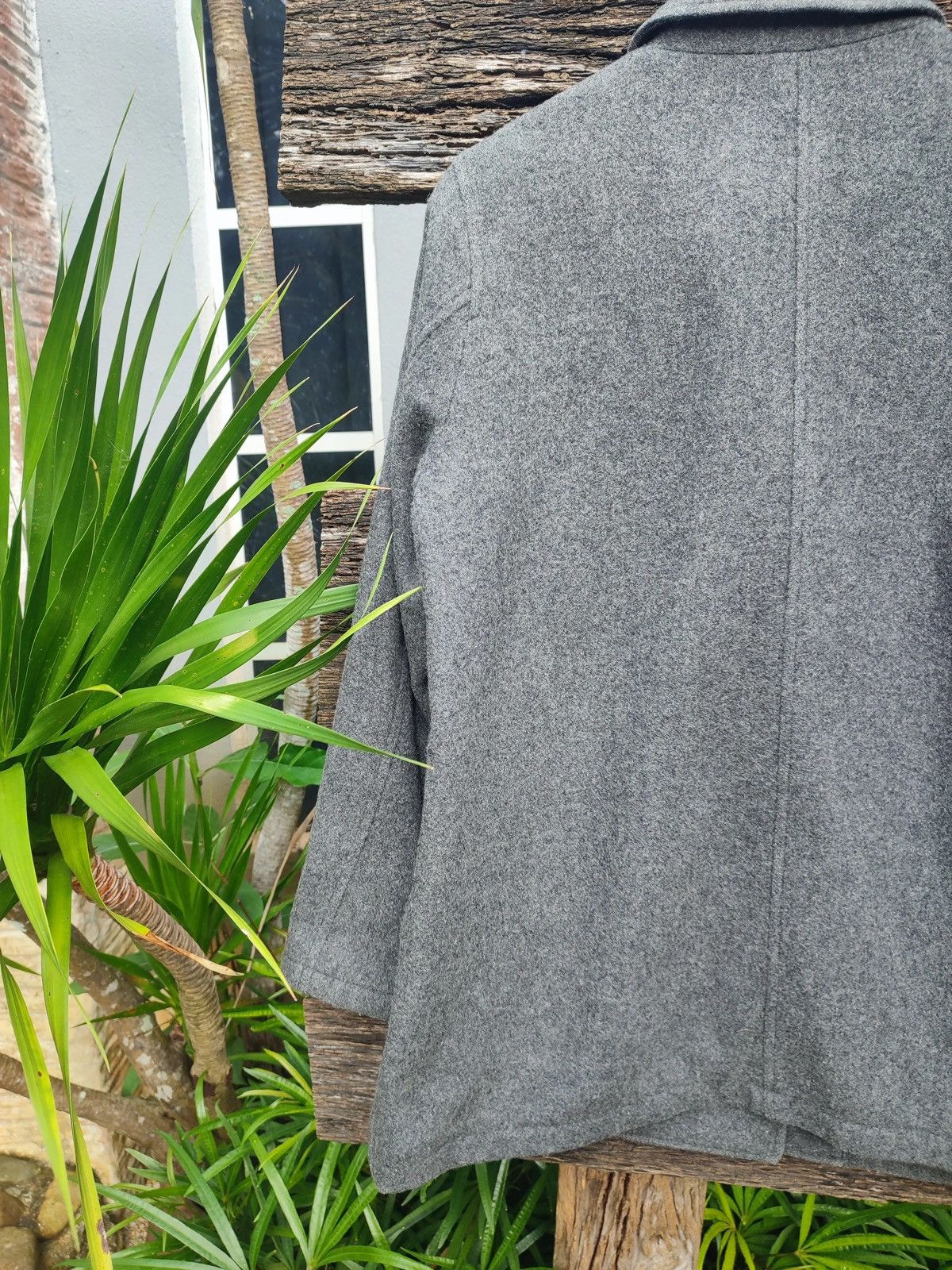 Japanese Brand EASTBOY Japanese Wool Blend Peacoat – Grey Double-Breasted Size US M / EU 48-50 / 2 - 7 Thumbnail