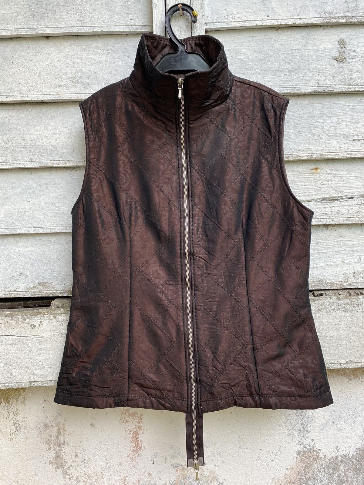 Designer × Japanese Brand Designer Yukiko Hanai Overlength Zipper Embossed Vest Size S / US 4 / IT 40 - 1 Thumbnail