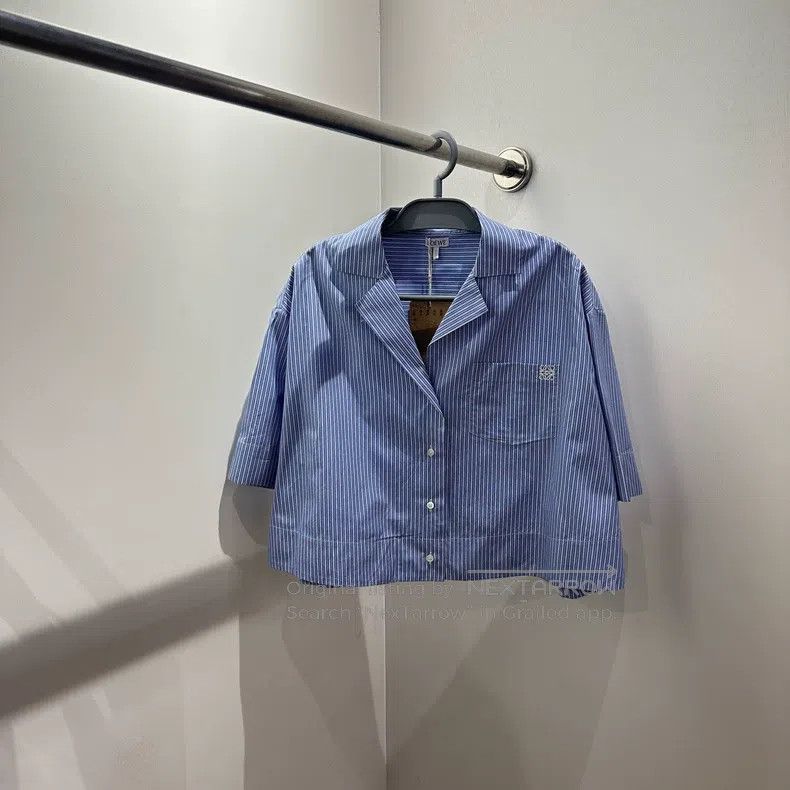 Loewe Loewe Vertical Stripe Logo Short Sleeve Shirt Size XS / US 0-2 / IT 36-38 - 1 Thumbnail