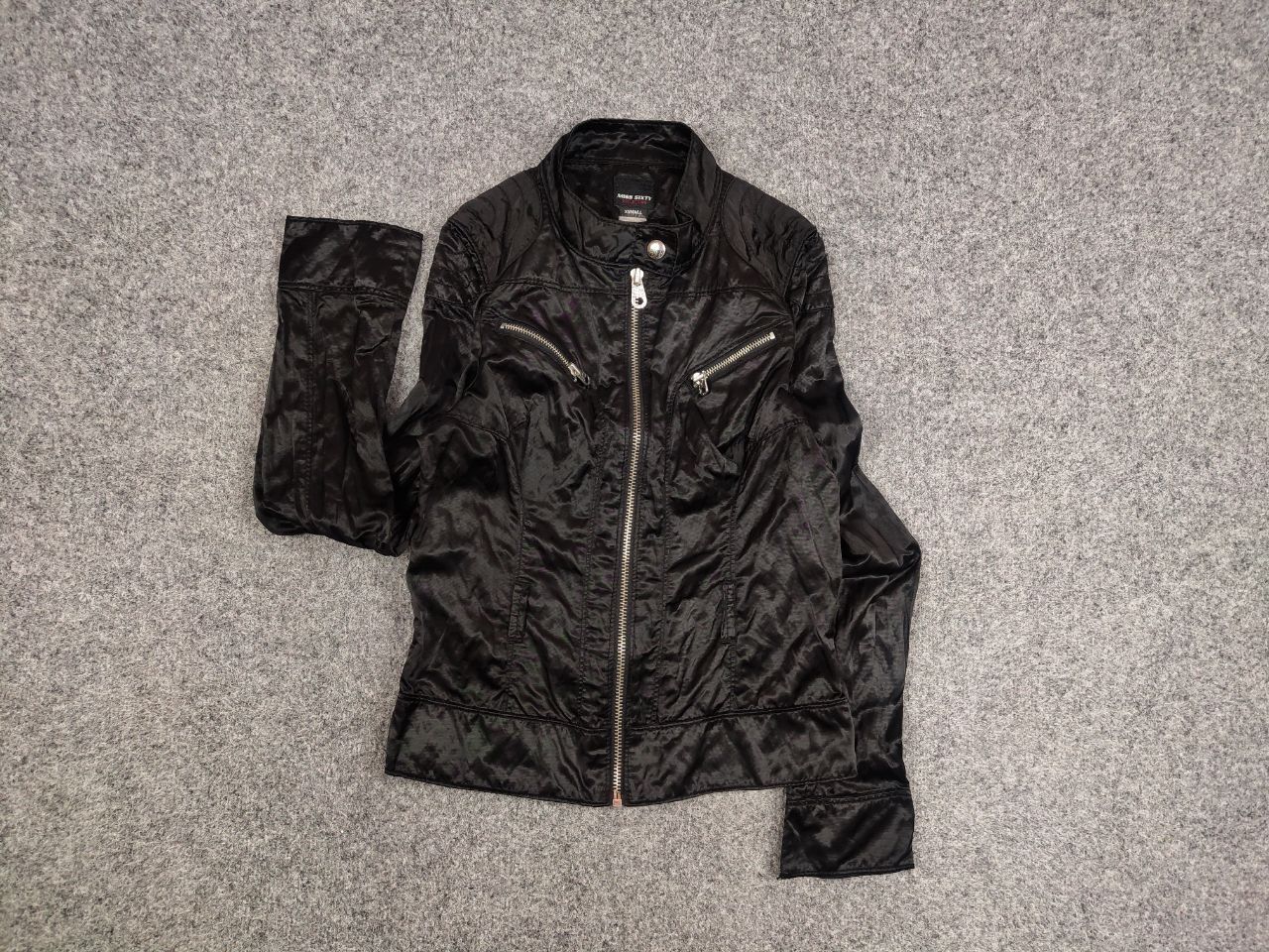Vintage Miss Sixty Zip pearl Black Light Jacket Y2K Style