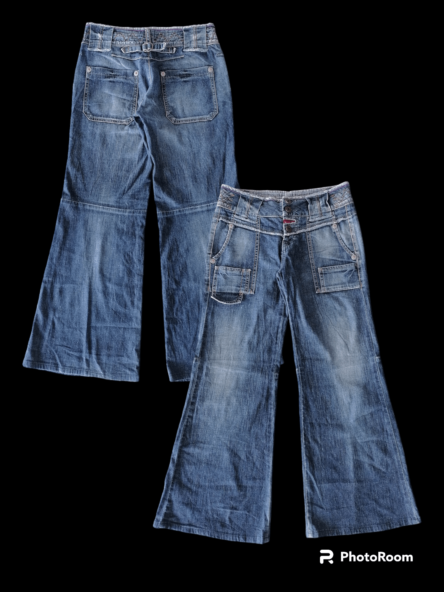 Japanese Brand × Marithe + Francois Girbaud Flare Jeans Marithe Francois Girbaud Baggy Denim Pants Size 27" / US 4 / IT 40 - 1 Thumbnail