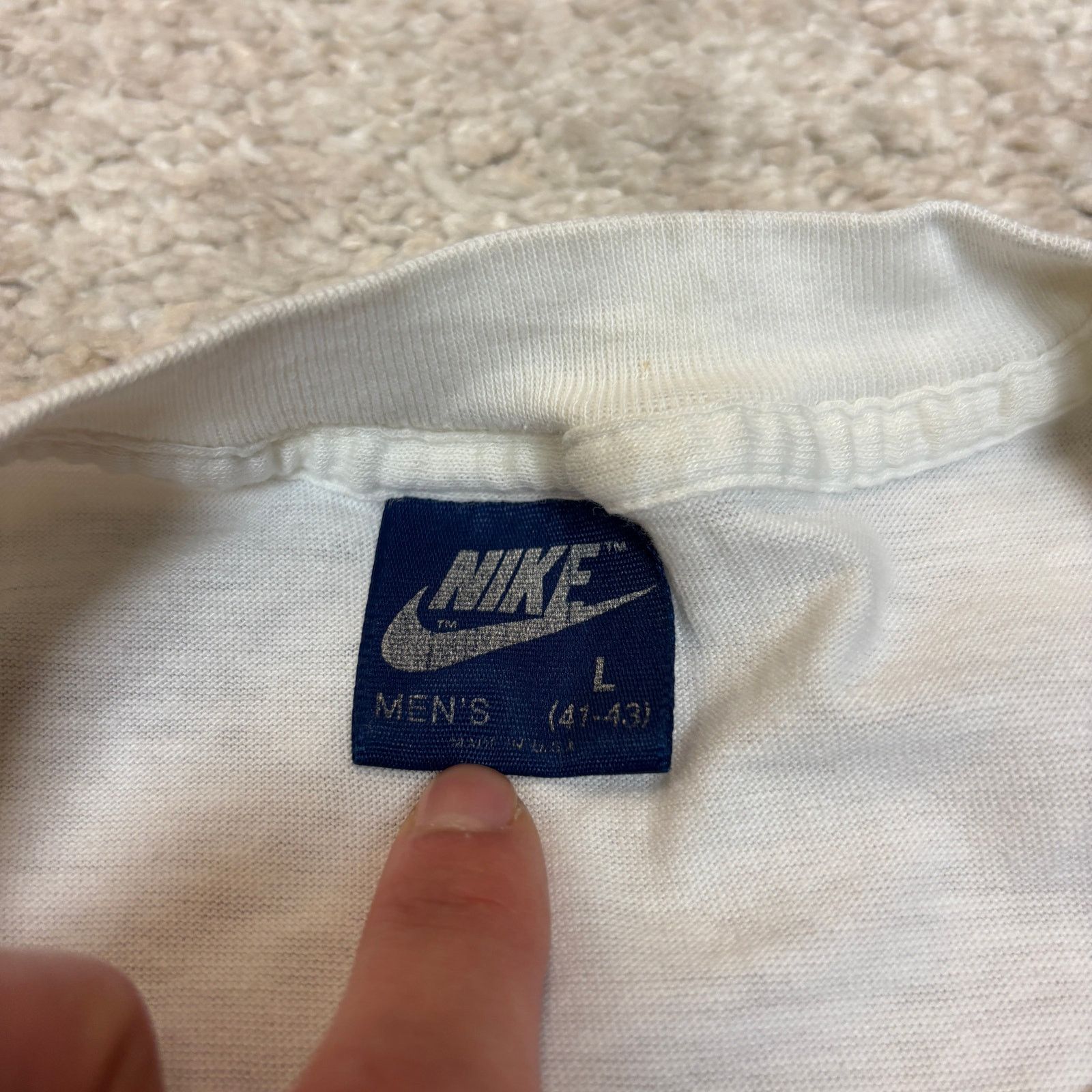 Nike VTG 80s Nike John McEnroe Checker Logo Tennis T Shirt L Size US L / EU 52-54 / 3 - 8 Thumbnail