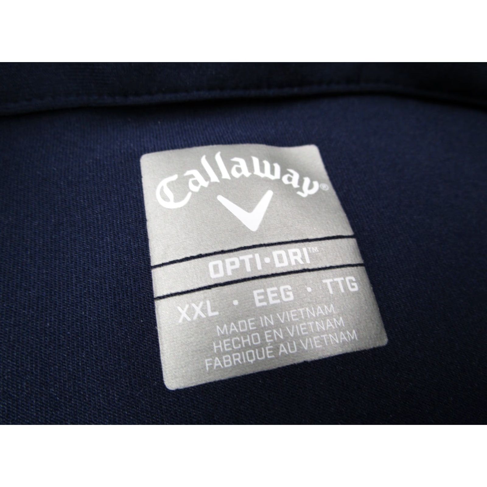 Callaway Callaway Polo Shirt Mens 2XL Dark Blue Opti Dri Striped Short Sleeve Golf Performance Polyester Polo Shirt Mens Regular Blue Size US XXL / EU 58 / 5 - 3 Thumbnail