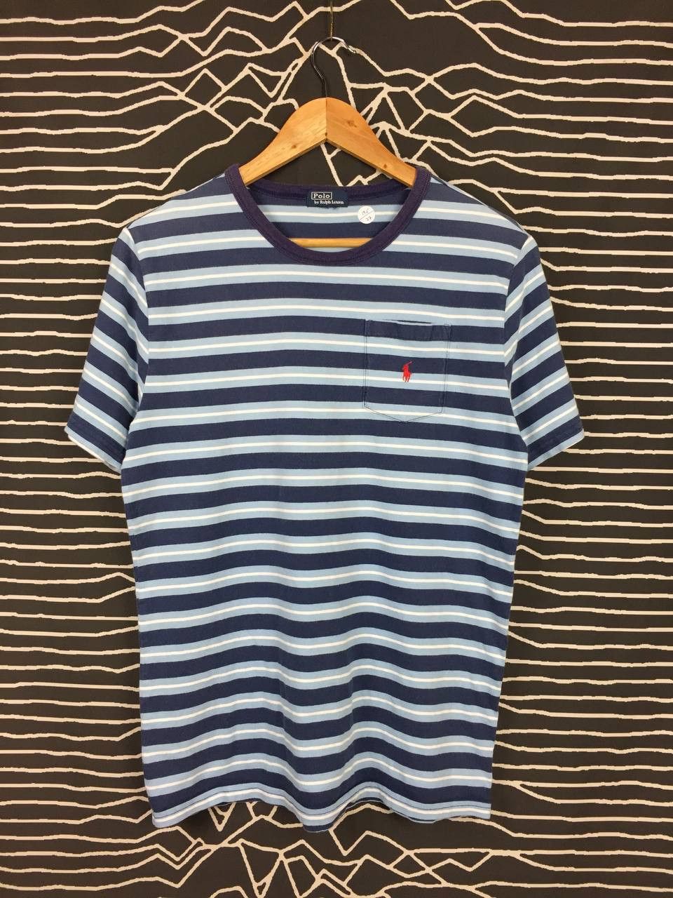 Polo Ralph Lauren × Vintage Vtg Polo Ralph Lauren Small Logo Striped Pocket Tee Size US M / EU 48-50 / 2 - 2 Thumbnail