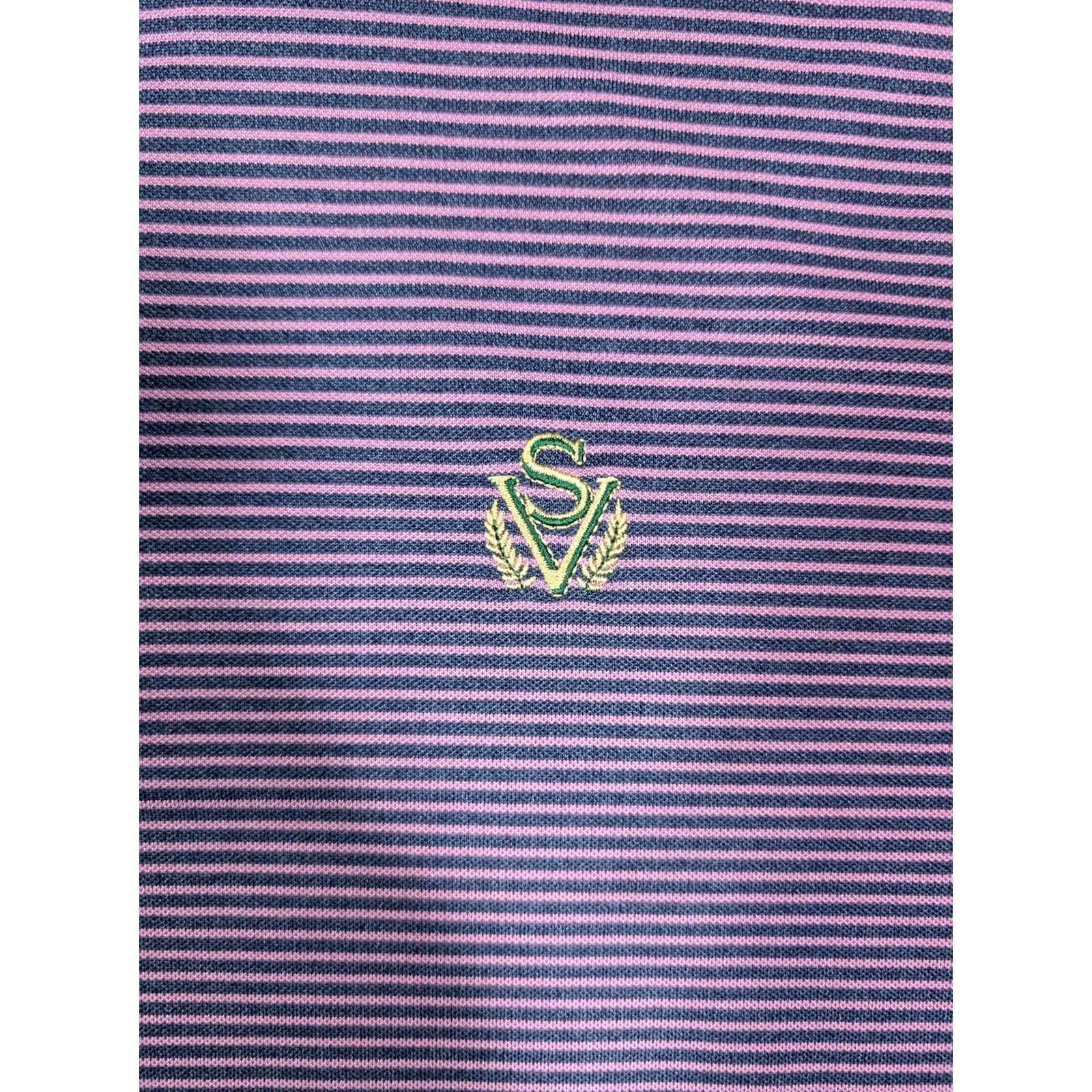 Peter Millar VINTAGE Peter Millar Polo Shirt Mens XL Purple Striped Summer Comfort Golf YPO Southern Size US XL / EU 56 / 4 - 4 Thumbnail