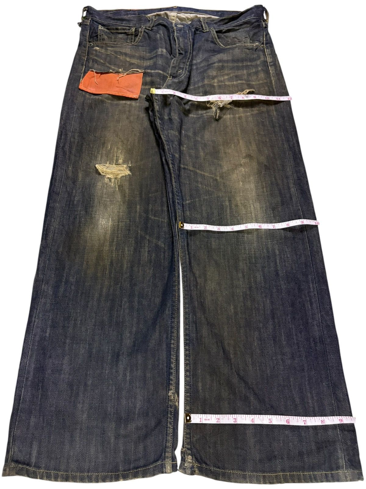 Levi's Vintage 90s Levis 503 Rusty Mud Wash Distressed Baggy Jeans Size US 34 / EU 50 - 12 Thumbnail