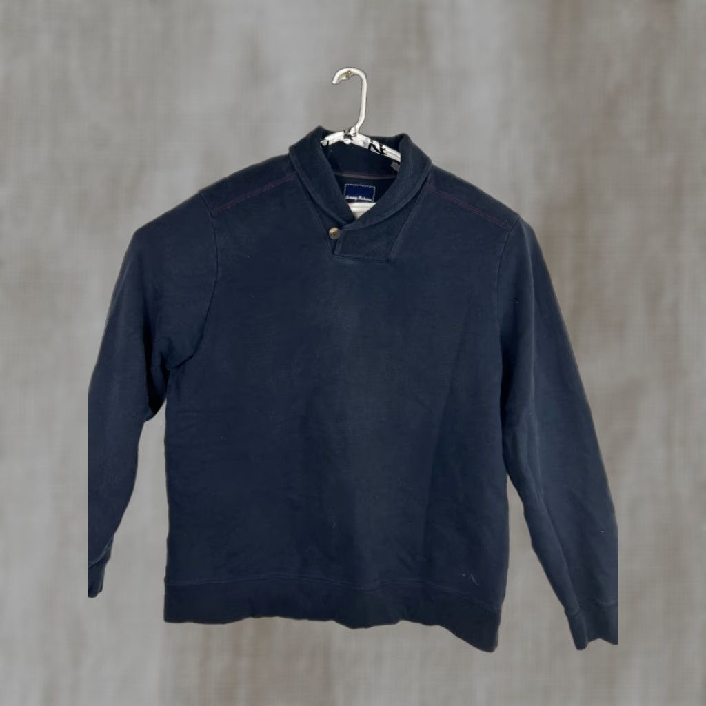 Tommy Bahama Tommy Bahama Pullover Cowl Neck Sweater Men L Navy Blue Size US L / EU 52-54 / 3 - 1 Thumbnail