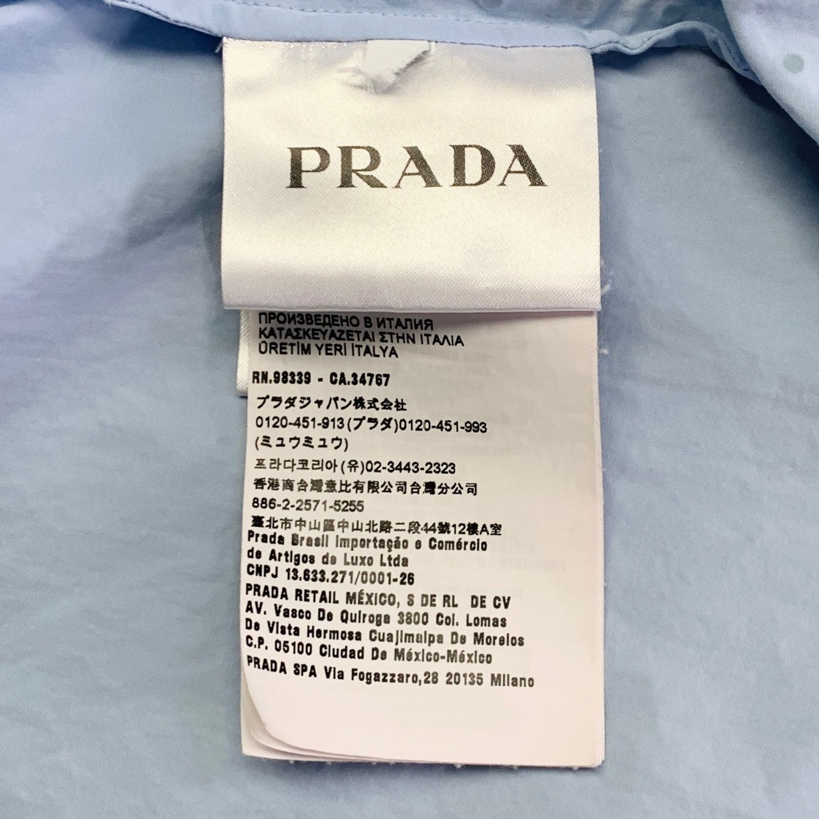 Prada PRADA Blue Silver Studded Cotton Zip Up Blouson Jacket Sz M Size M / US 6-8 / IT 42-44 - 7 Thumbnail