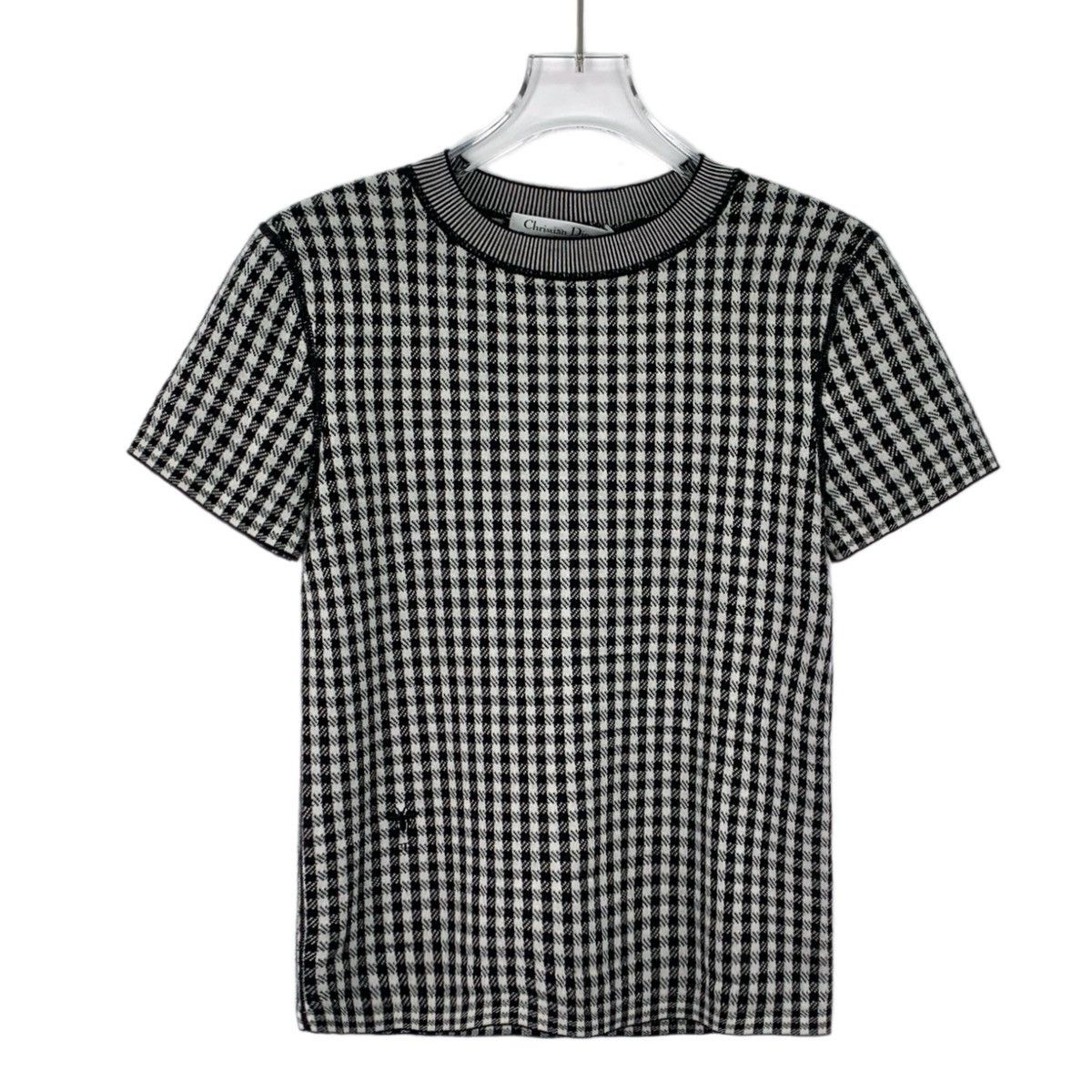 Dior Dior Checkered Cashmere Knit Short Sleeve K26WX Size XS / US 0-2 / IT 36-38 - 1 Thumbnail