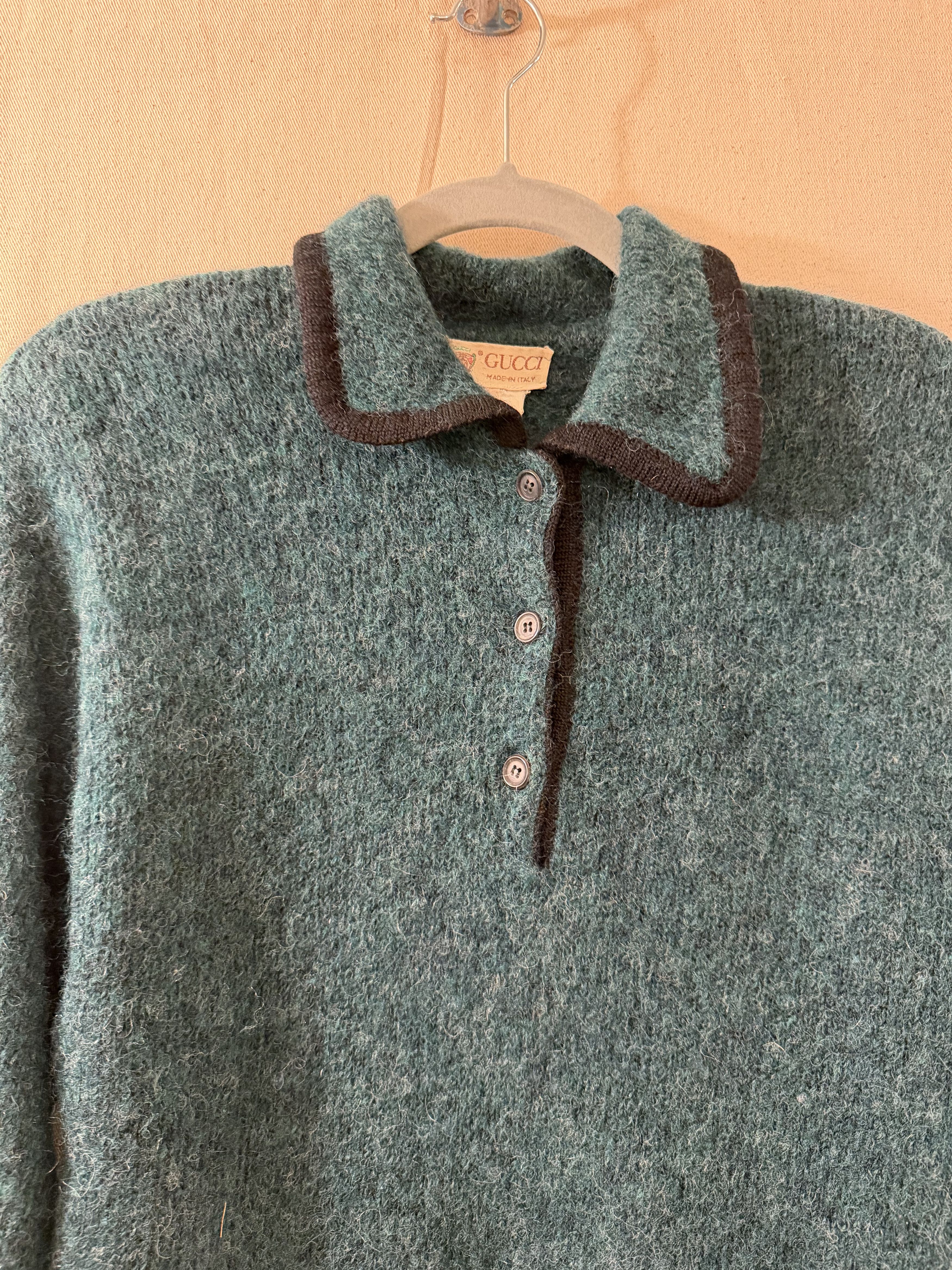Gucci Vintage Gucci wool knit pullover Size L / US 10 / IT 46 - 2 Thumbnail