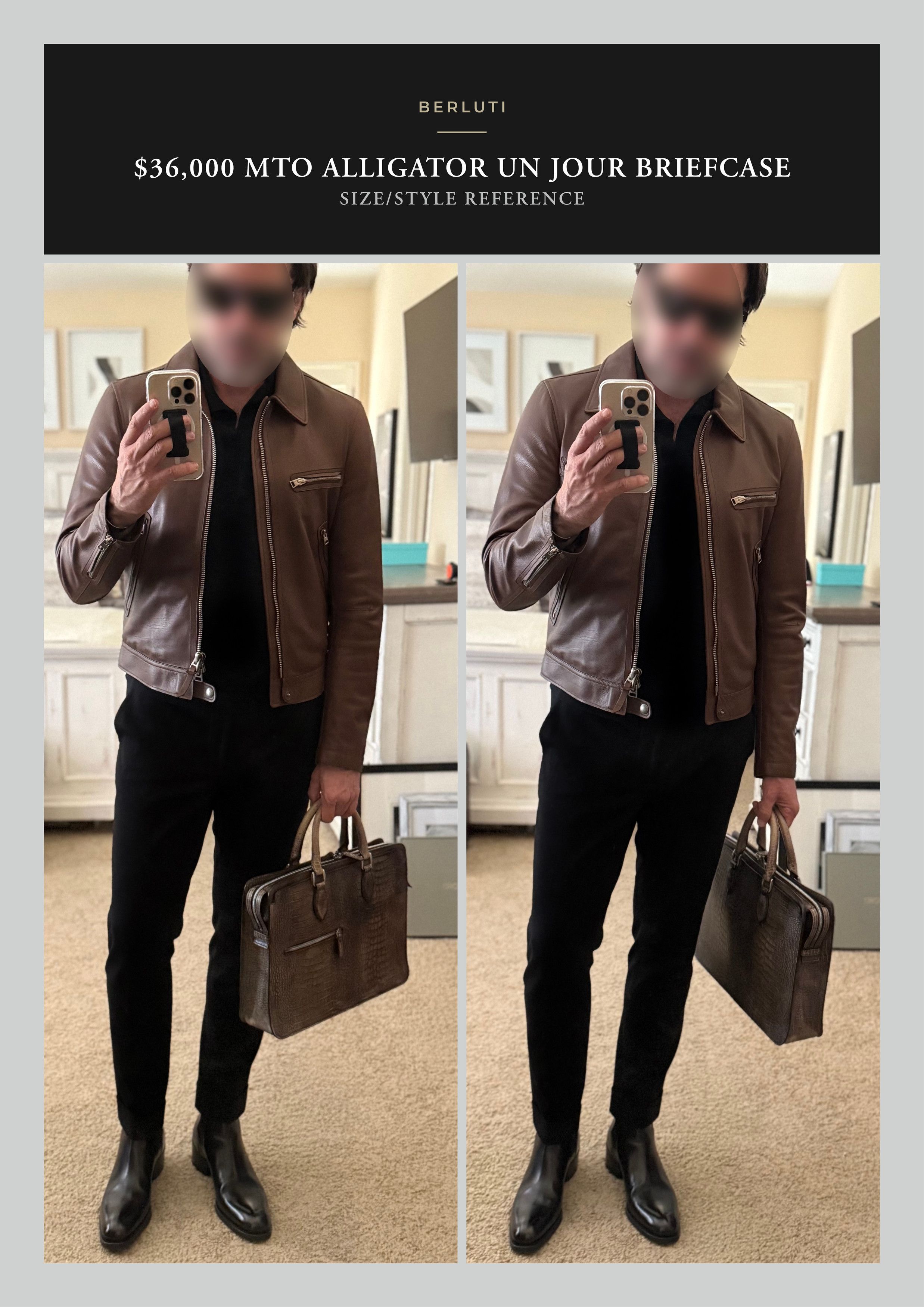 Berluti Ultimate Rare $36K MTO BERLUTI Alligator Crocodile Briefcase Size ONE SIZE - 2 Thumbnail