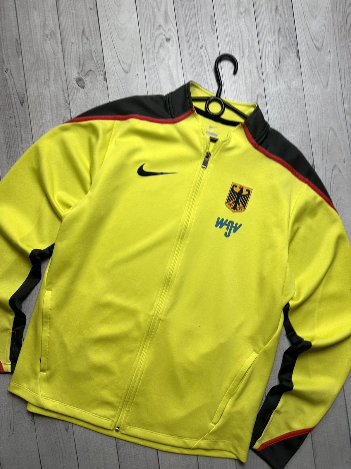 Nike × Vintage Nike Germany soccer jacket rare Deutschland size XL yellow Size US XL / EU 56 / 4 - 3 Thumbnail