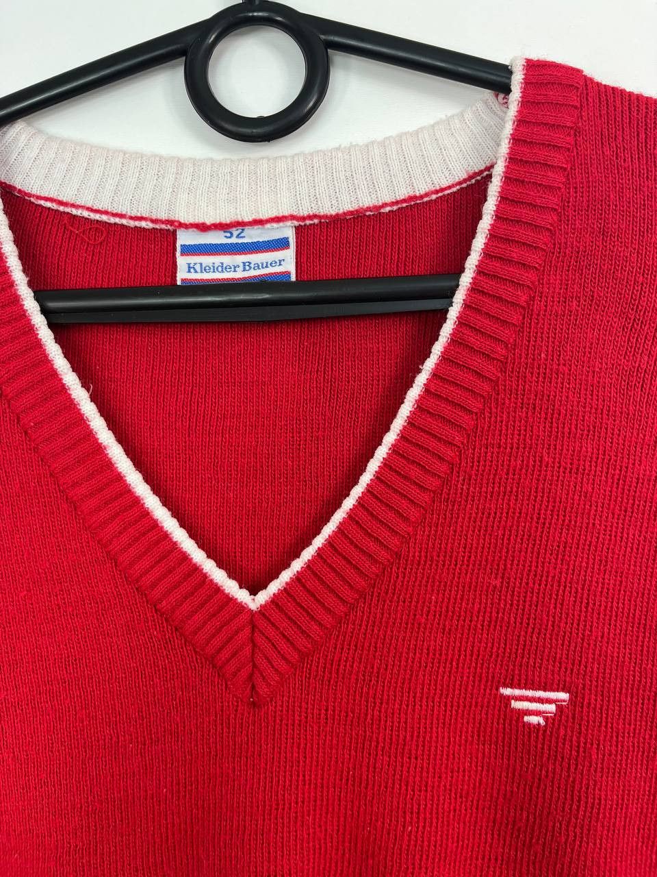 Other Vintage Kleider Bauer Red Neck Knit Sweater Vest Size XL Size US L / EU 52-54 / 3 - 2 Thumbnail