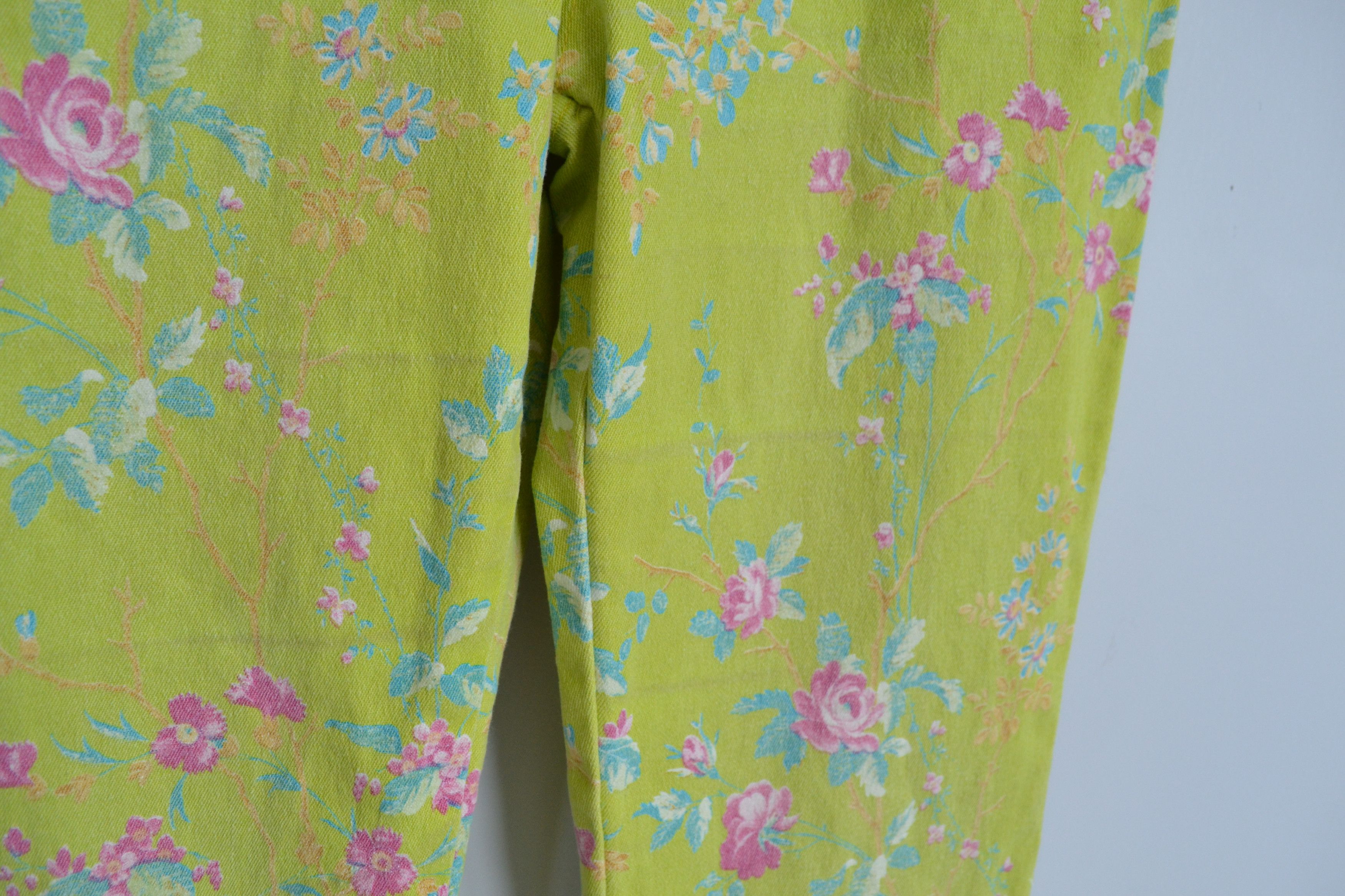 Roberto Cavalli Roberto Cavalli Jeans Pants Floral Print Denim Flower 90s Size 30" / US 8 / IT 44 - 11 Thumbnail